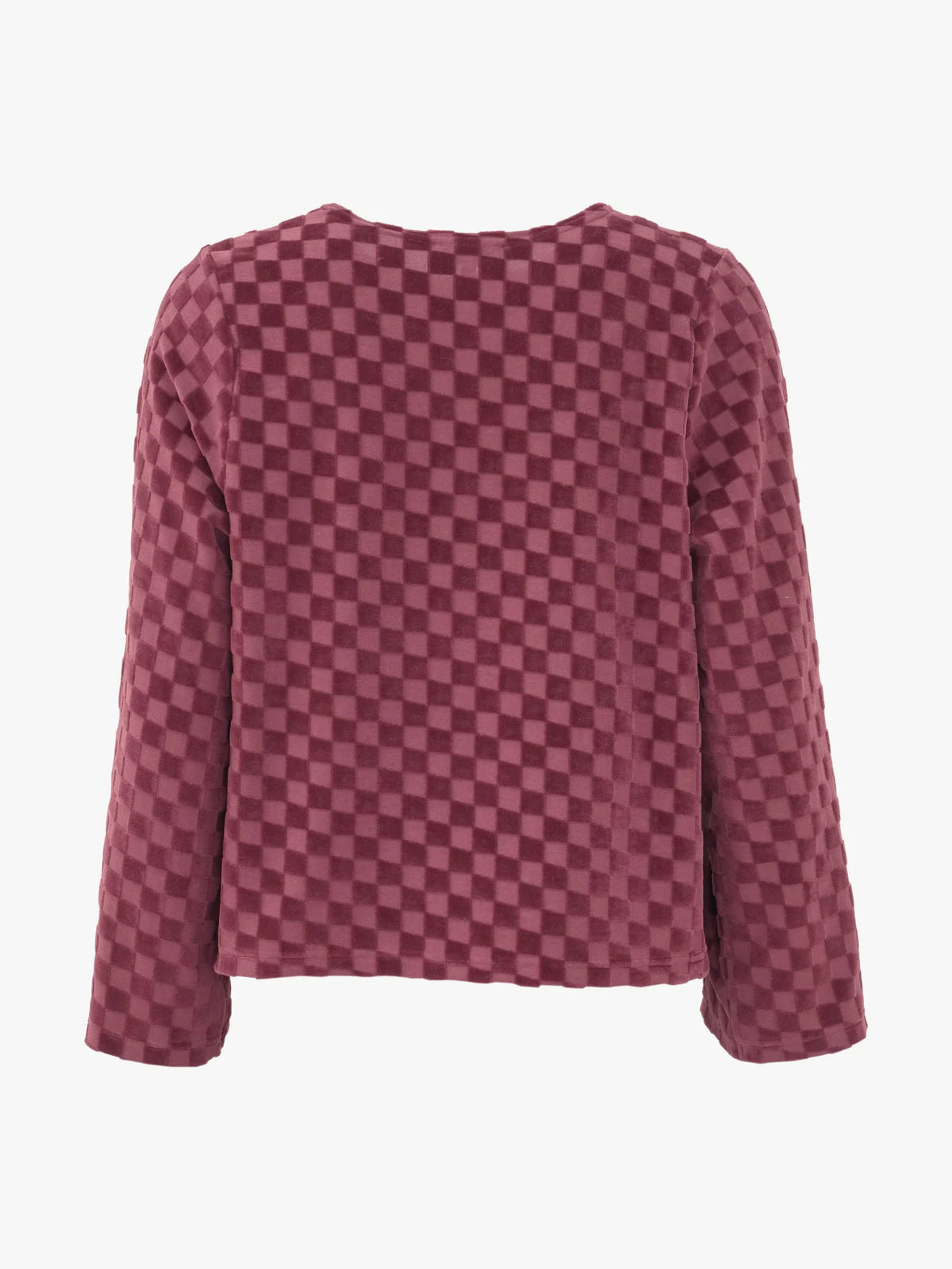 Joanna Shirt - Chess Velour Wine