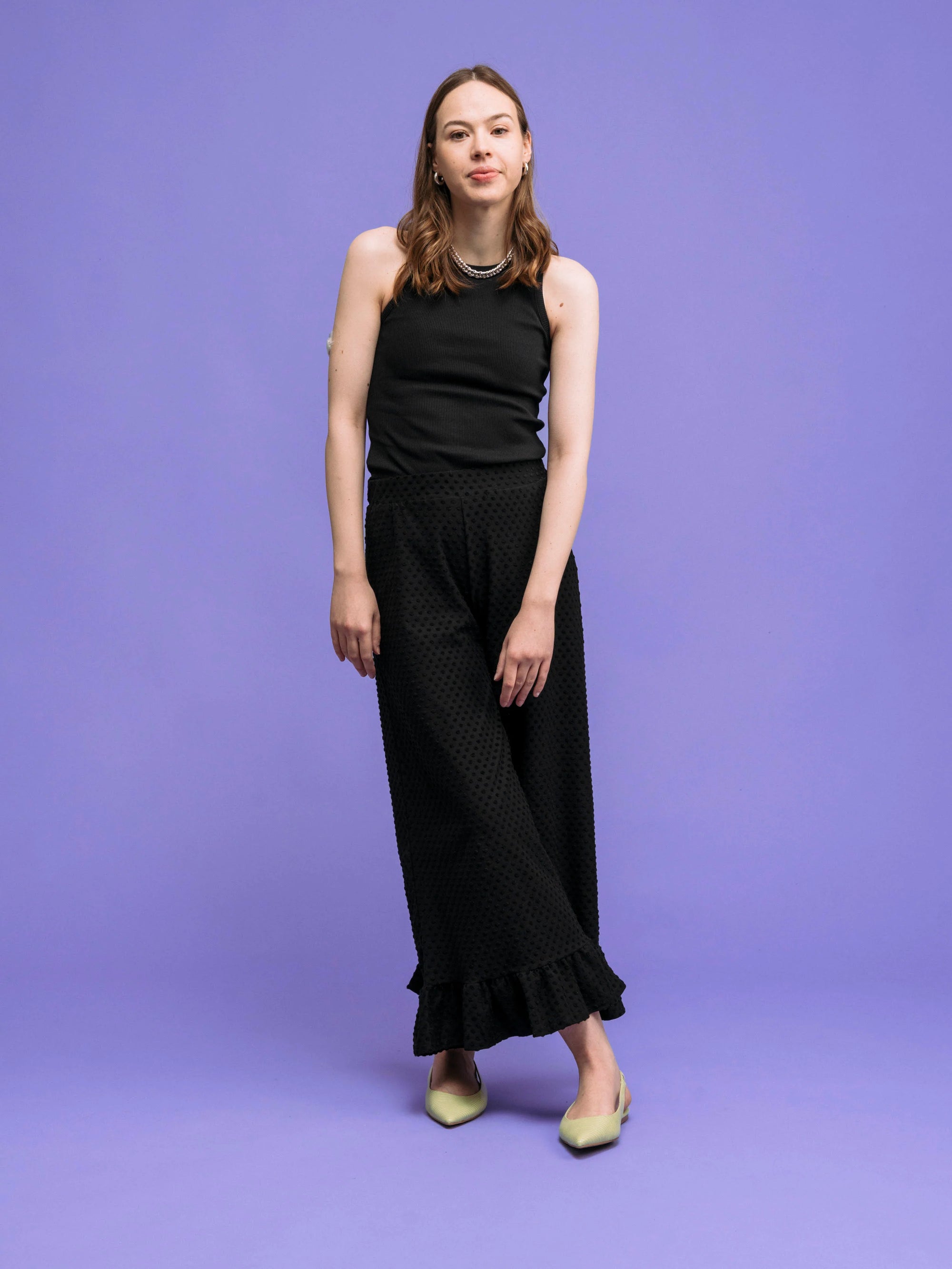 Lana Housut - Musta Dot