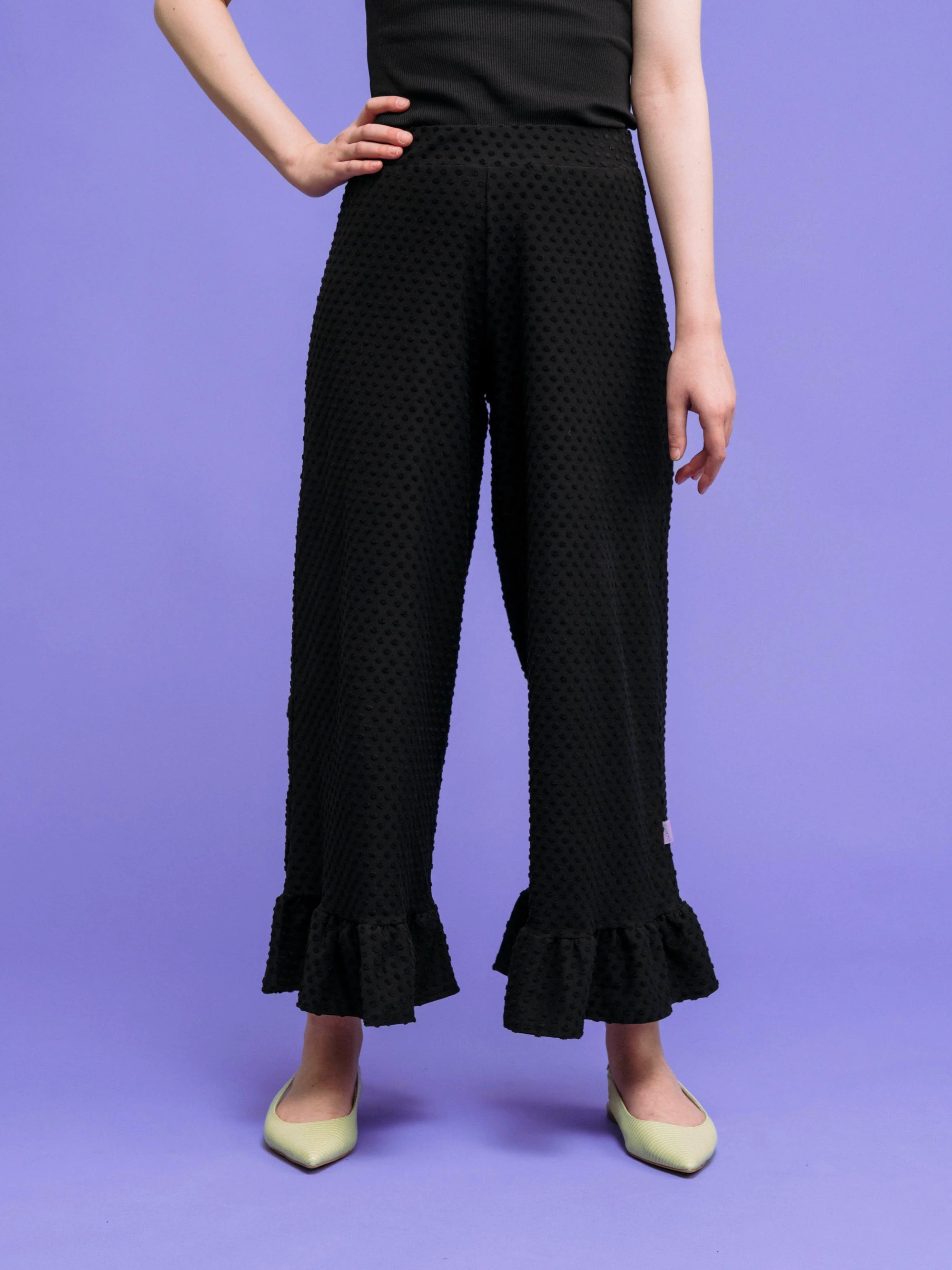 Lana Housut - Musta Dot