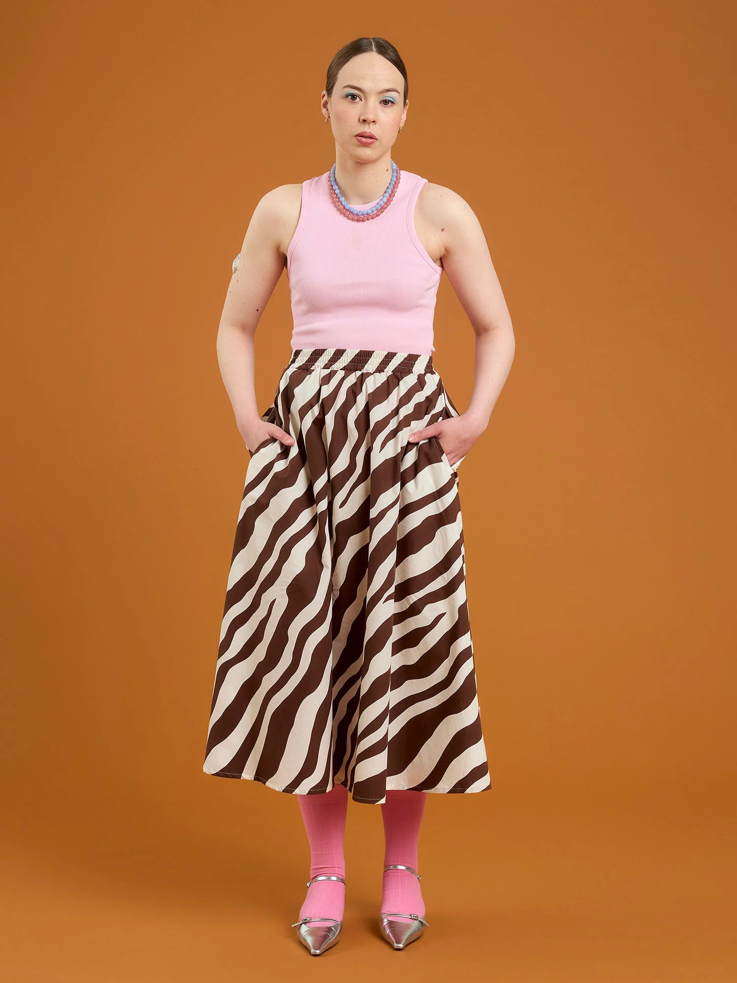 Viola Skirt - Tiger Stripe Brown