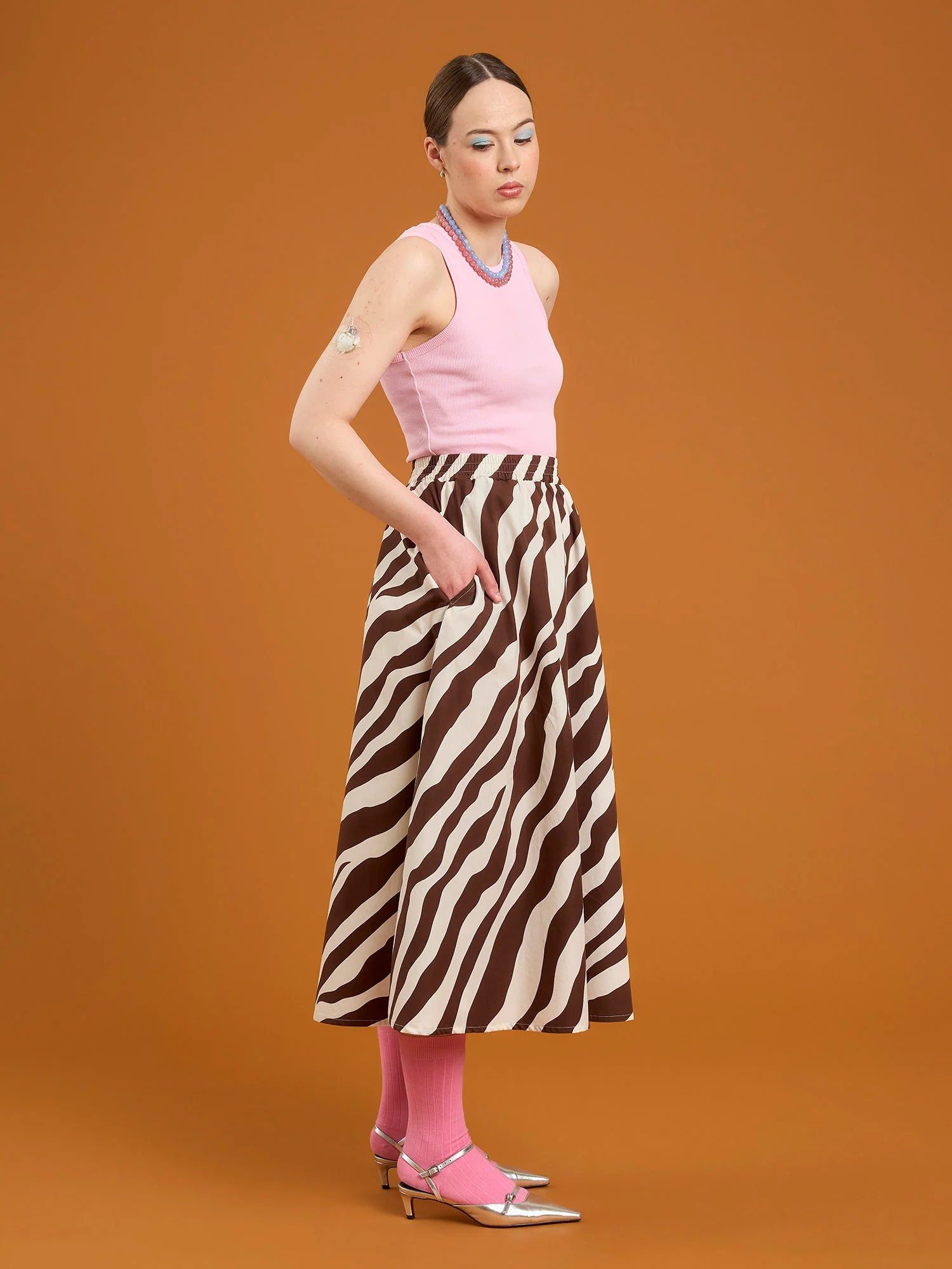 Viola Skirt - Tiger Stripe Brown