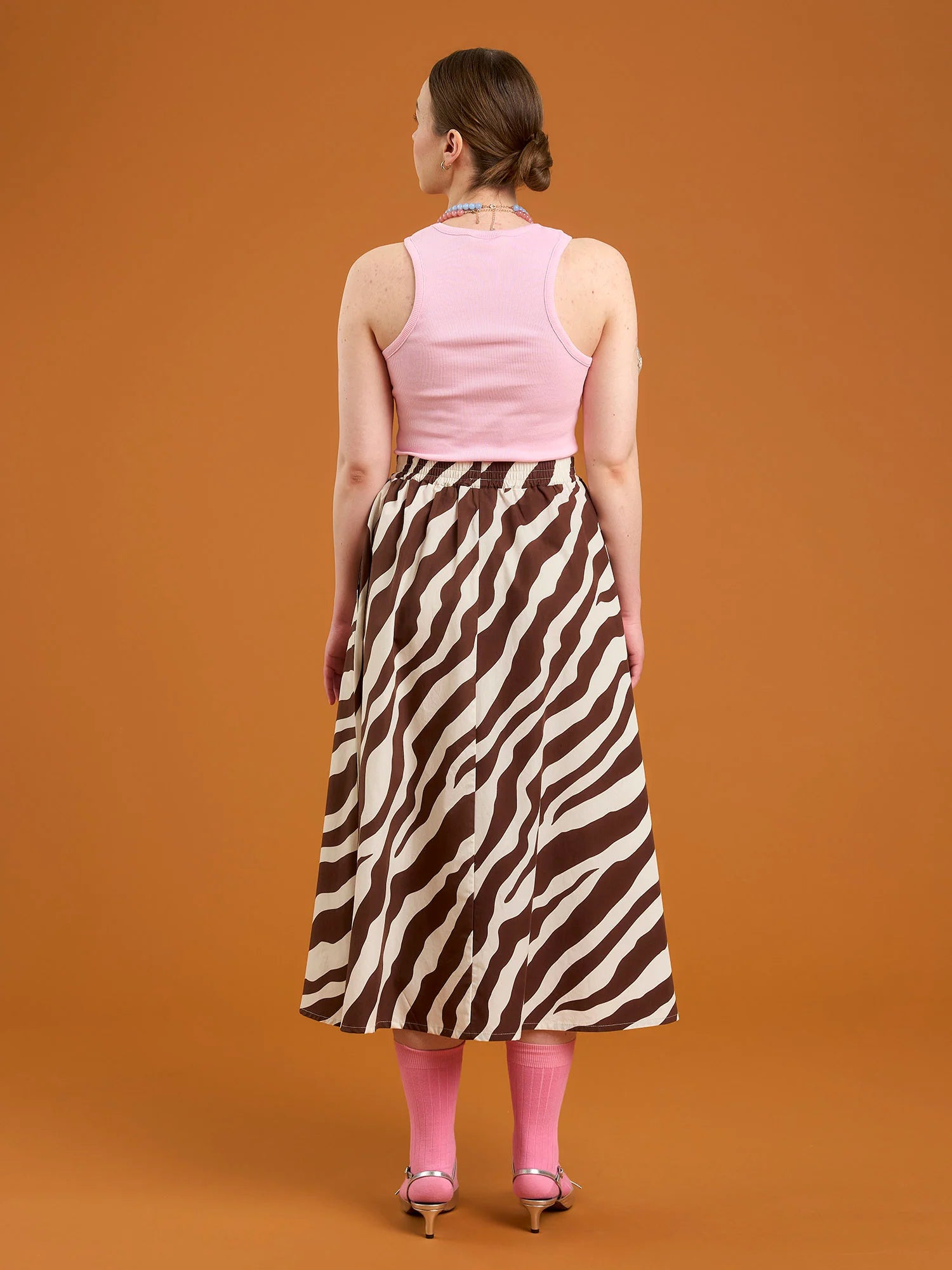 Viola Skirt - Tiger Stripe Brown