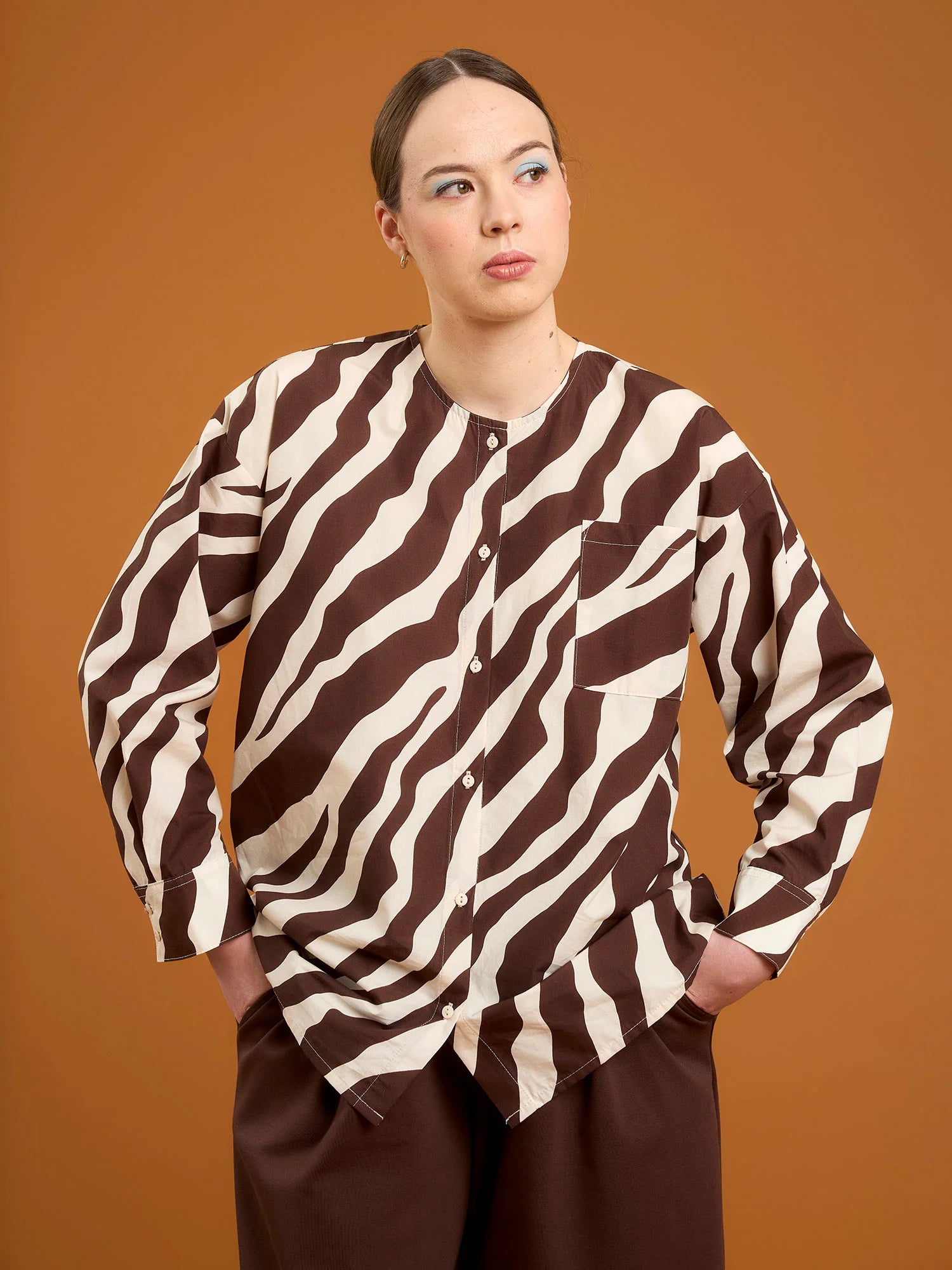 Nelly Shirt - Tiger Stripe Brown