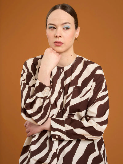 Nelly Shirt - Tiger Stripe Brown