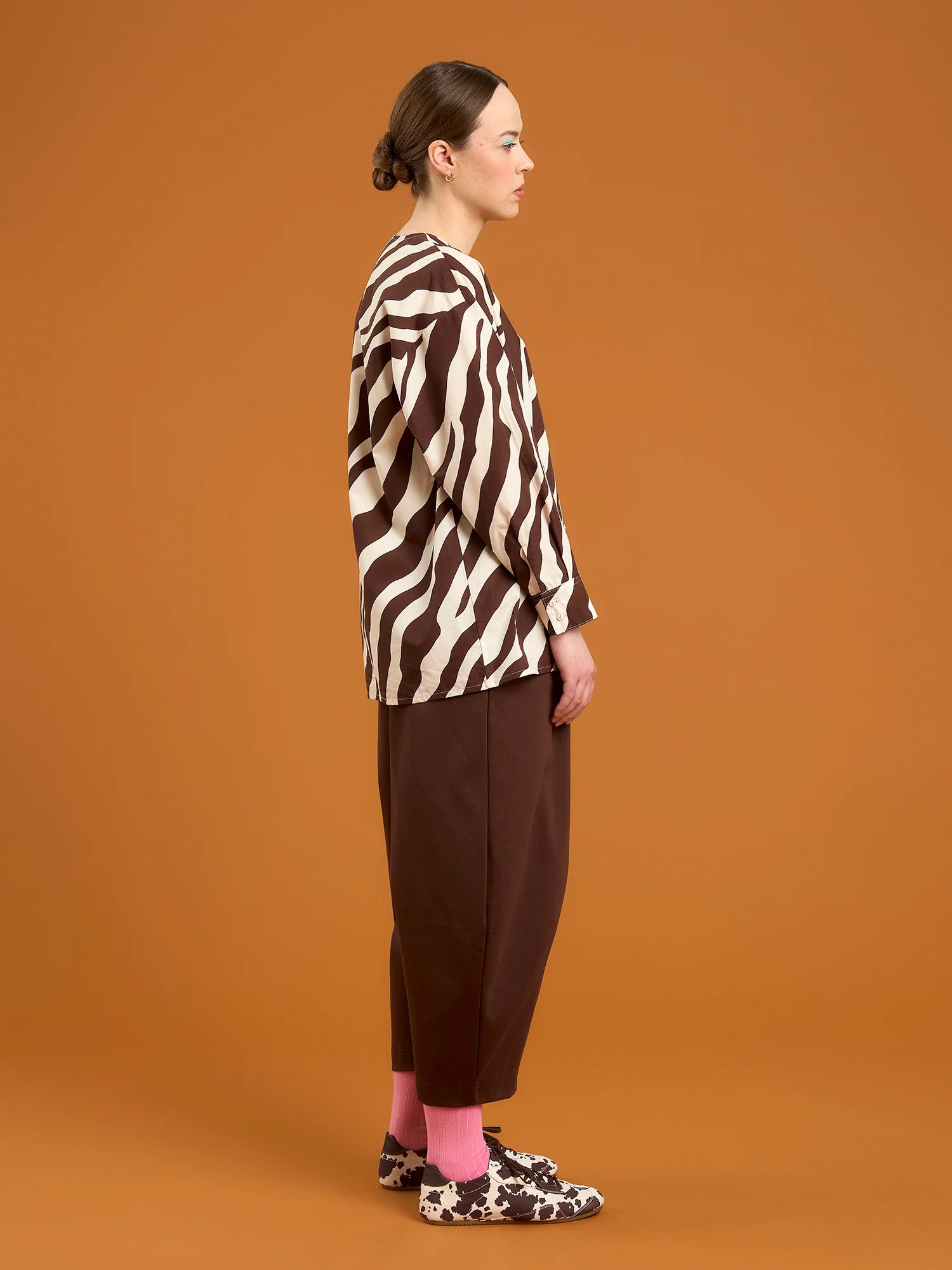 Nelly Shirt - Tiger Stripe Brown