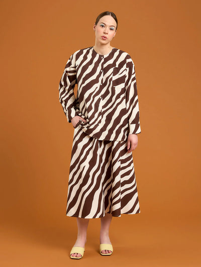 Nelly Shirt - Tiger Stripe Brown