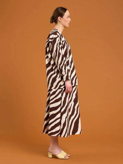 Viola Skirt - Tiger Stripe Brown