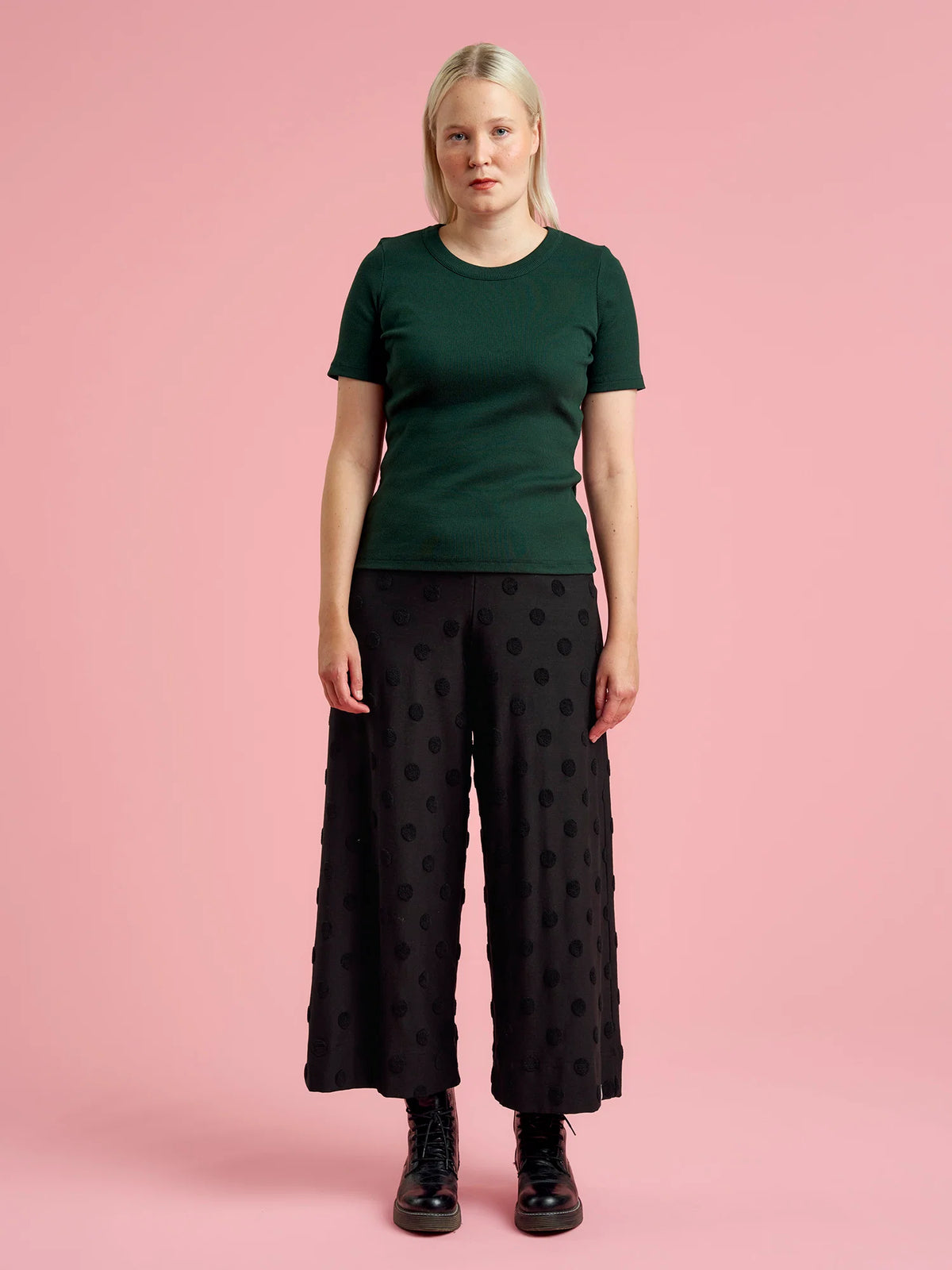 Alex Culottes - Black Big Dot