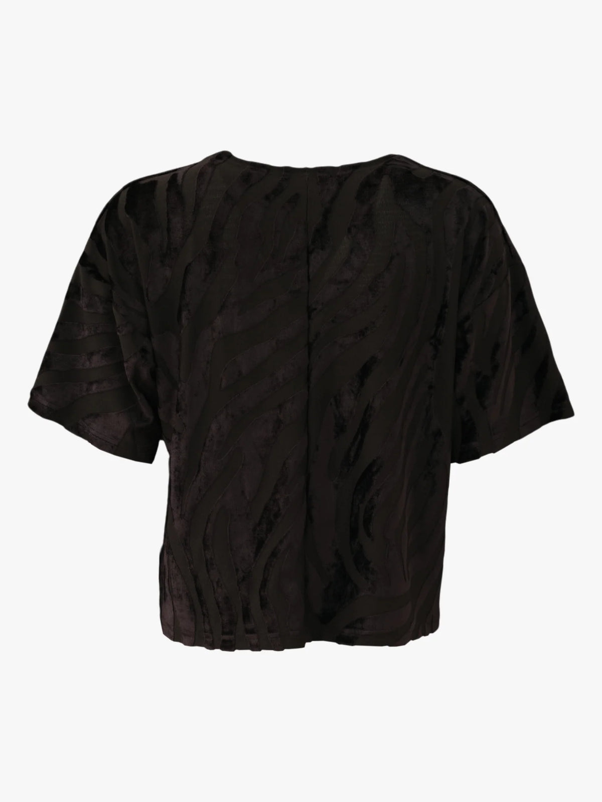 Rianna T-shirt - Tigreza Velour Black