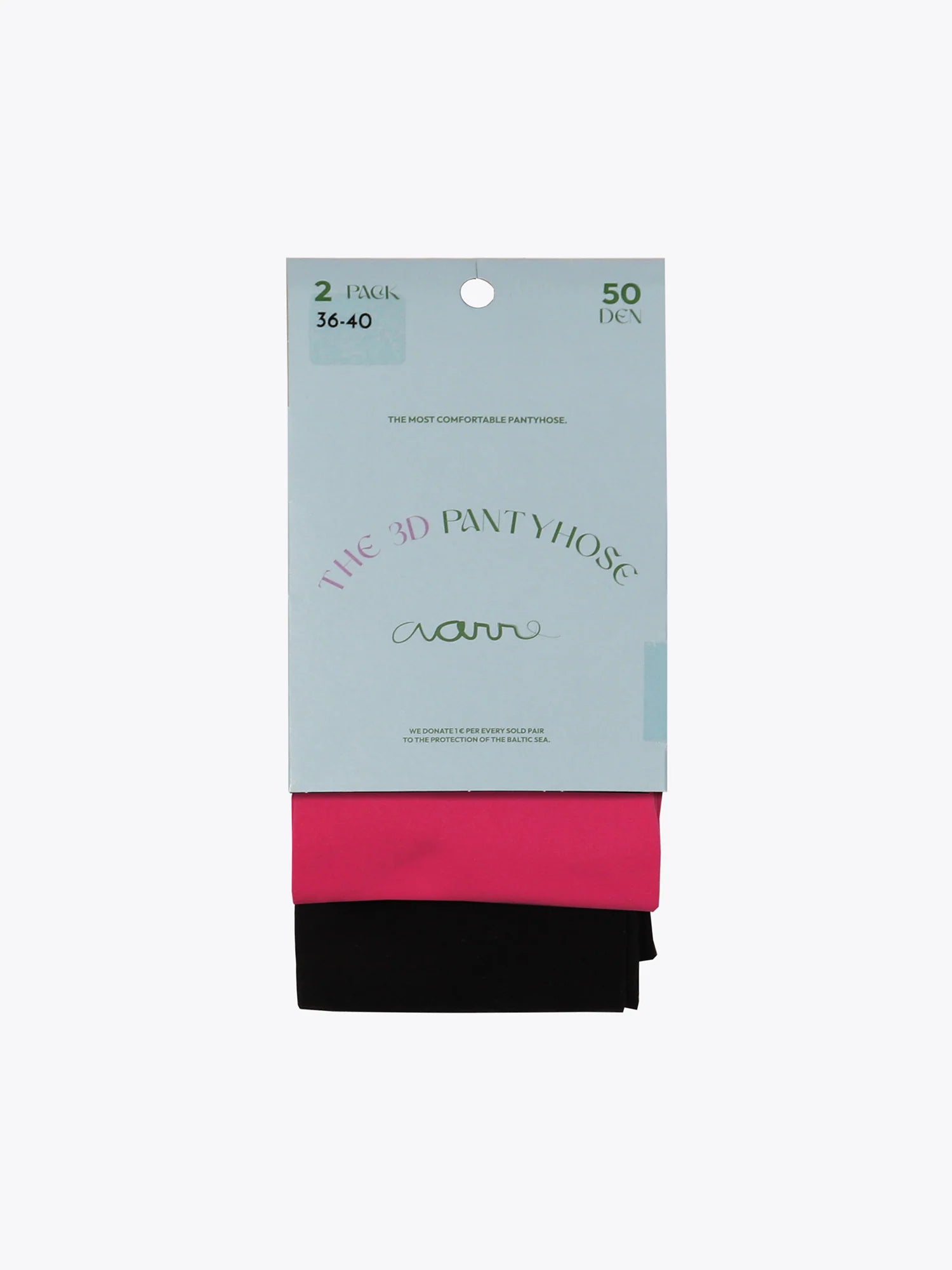 The 3D Pantyhose 50den - Pink/Black (2 pack)