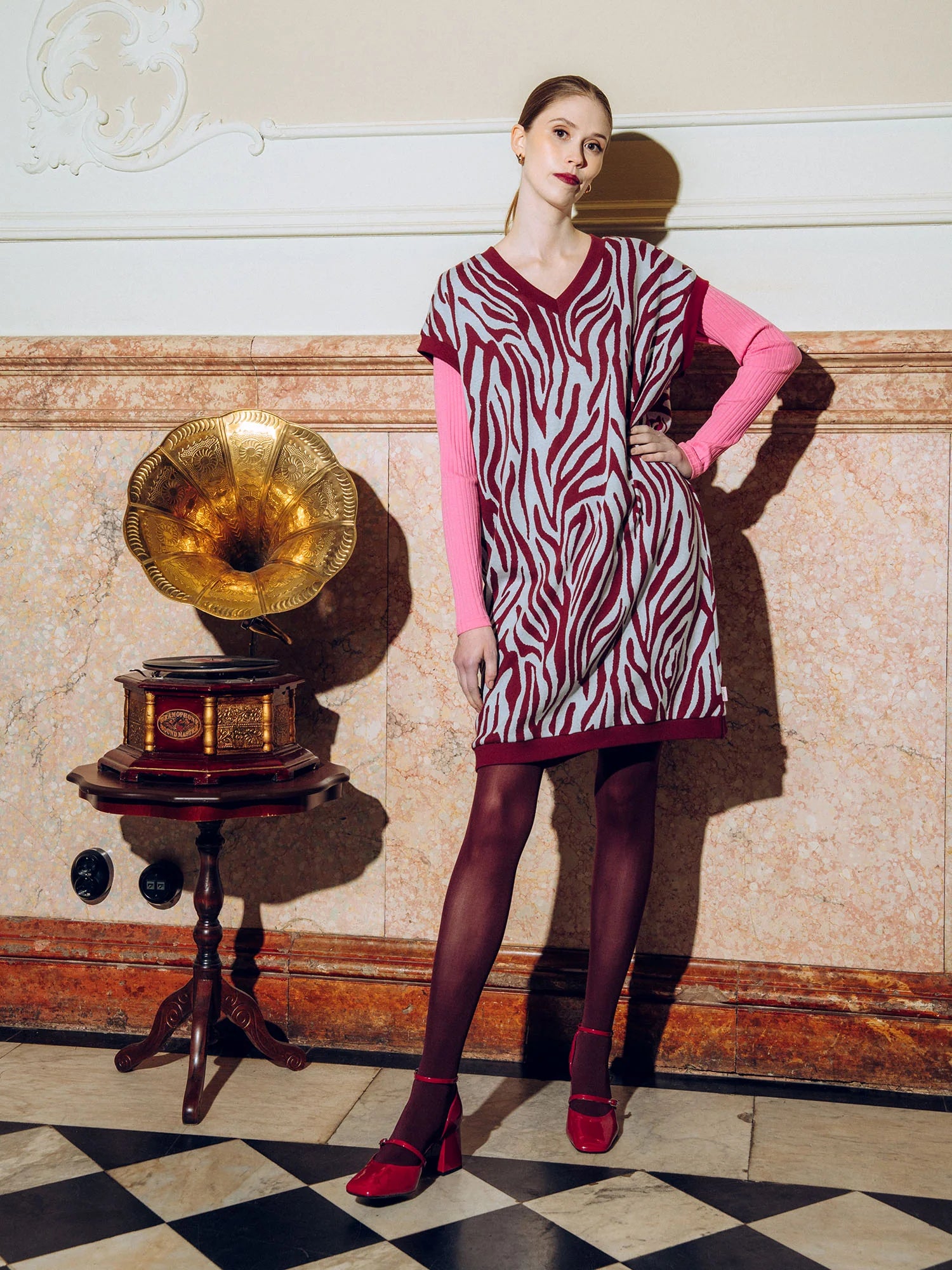 The 3D Pantyhose 50den - Burgundy Dream