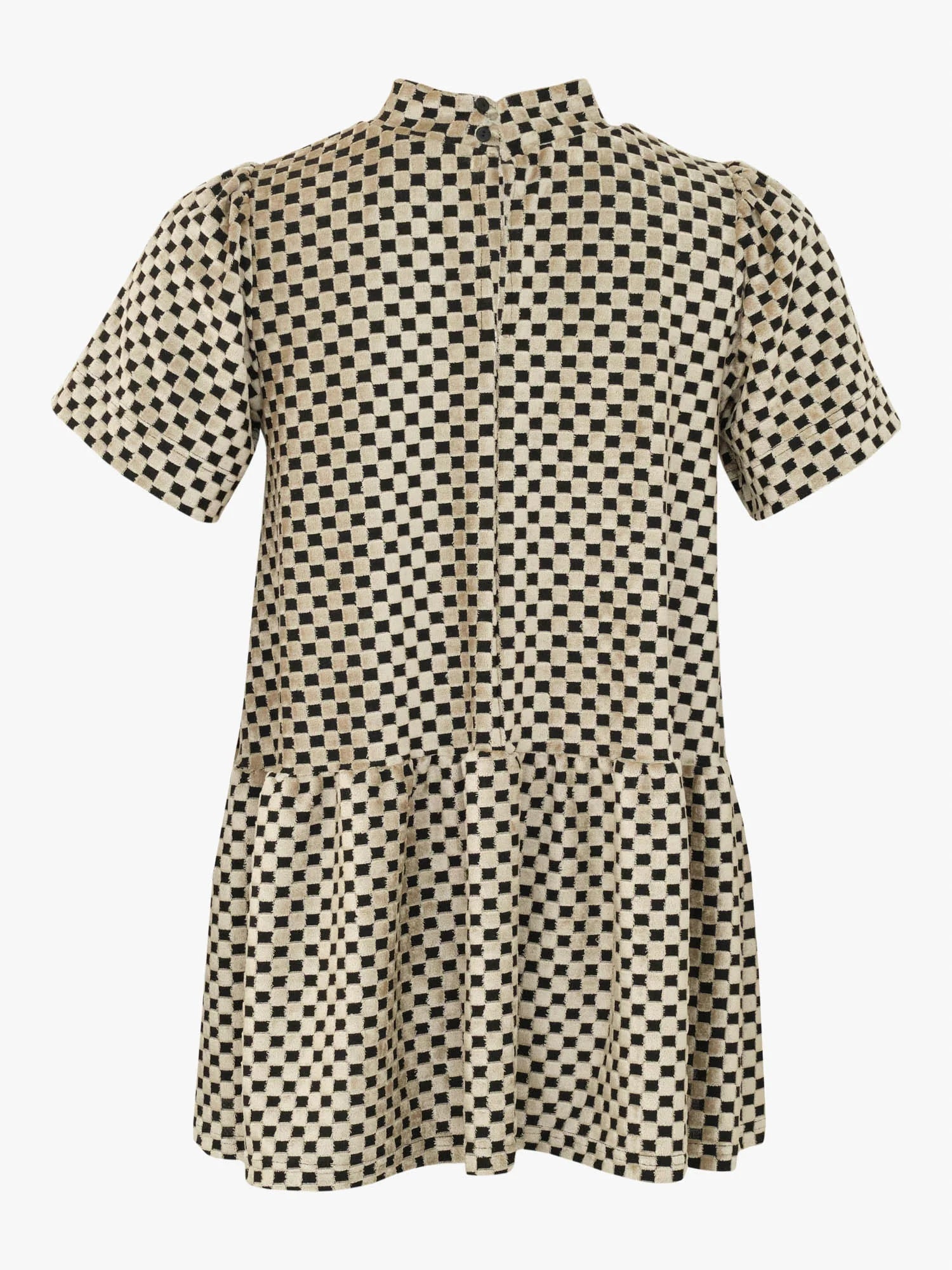 Vanda Peplum Shirt - Chess Almond