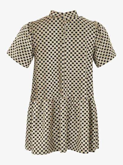 Vanda Peplum Shirt - Chess Almond