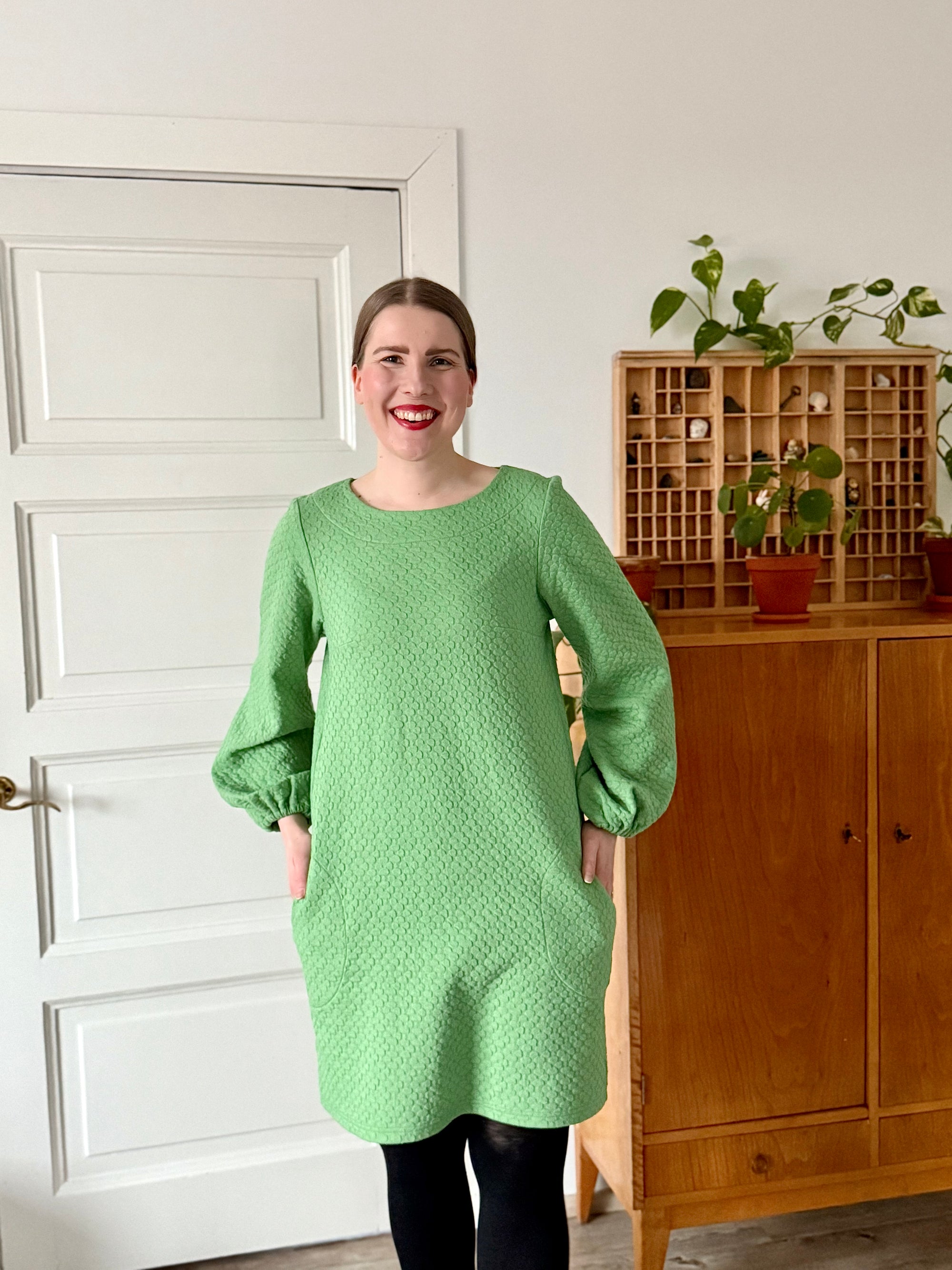 Aava Puuvillamekko - Pistaasi