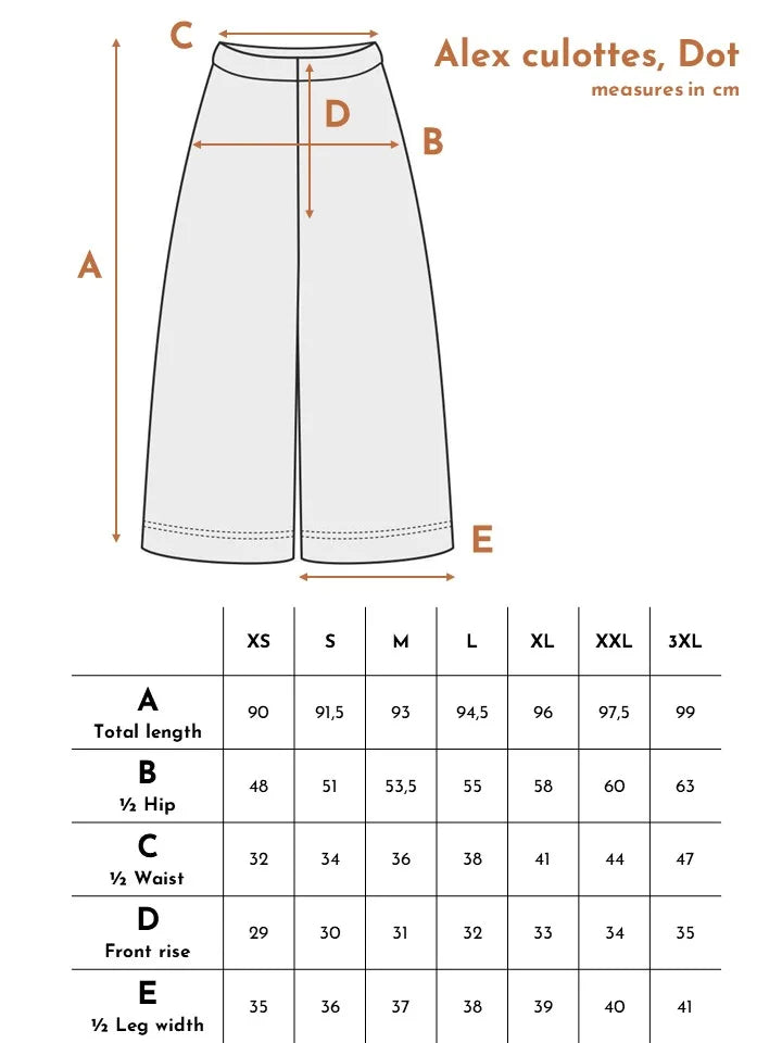 Alex Culottes - Black Big Dot