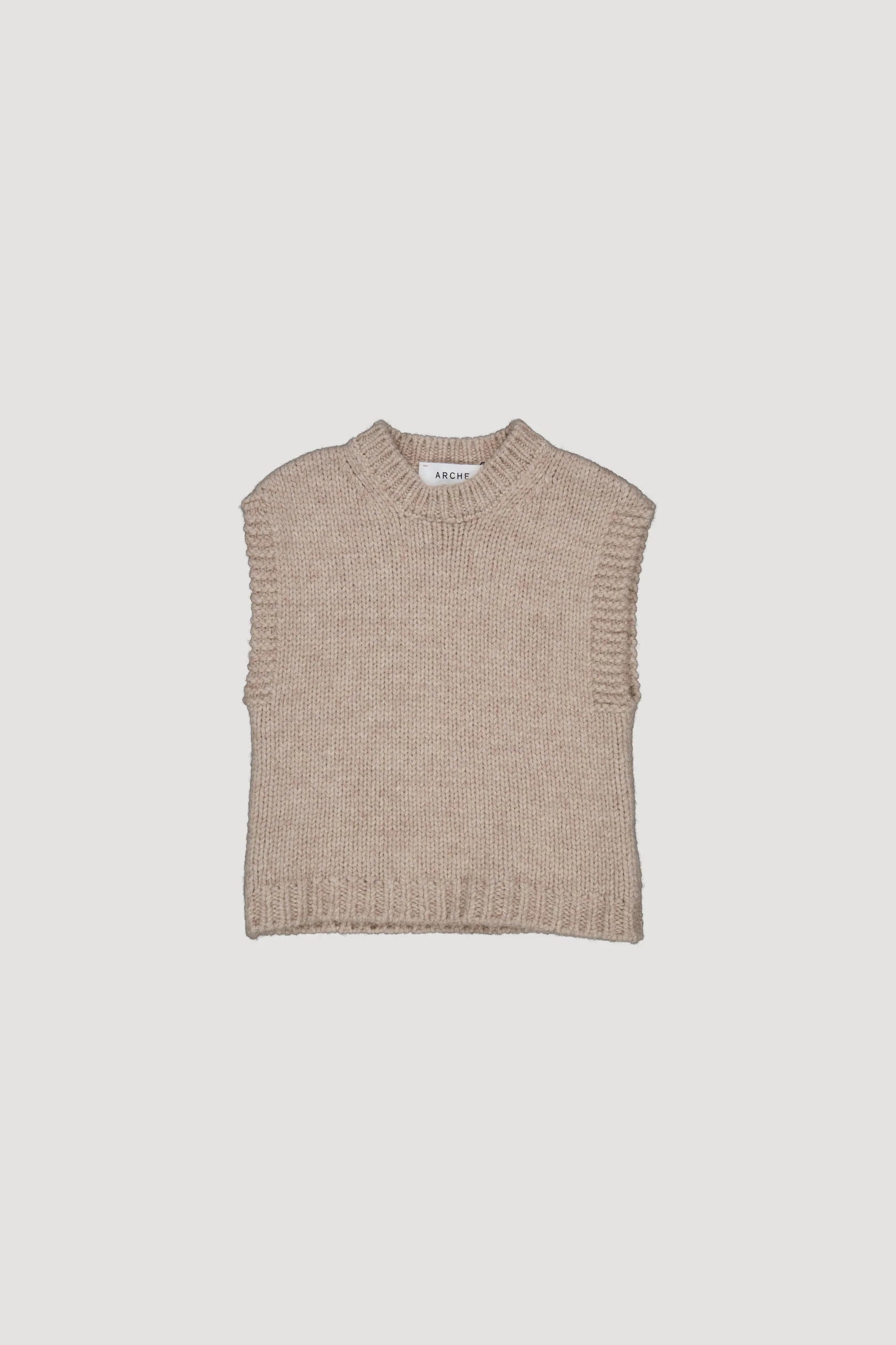 Alpaca Wool Vest - Oat