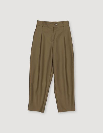 Pleated Trousers - Brown