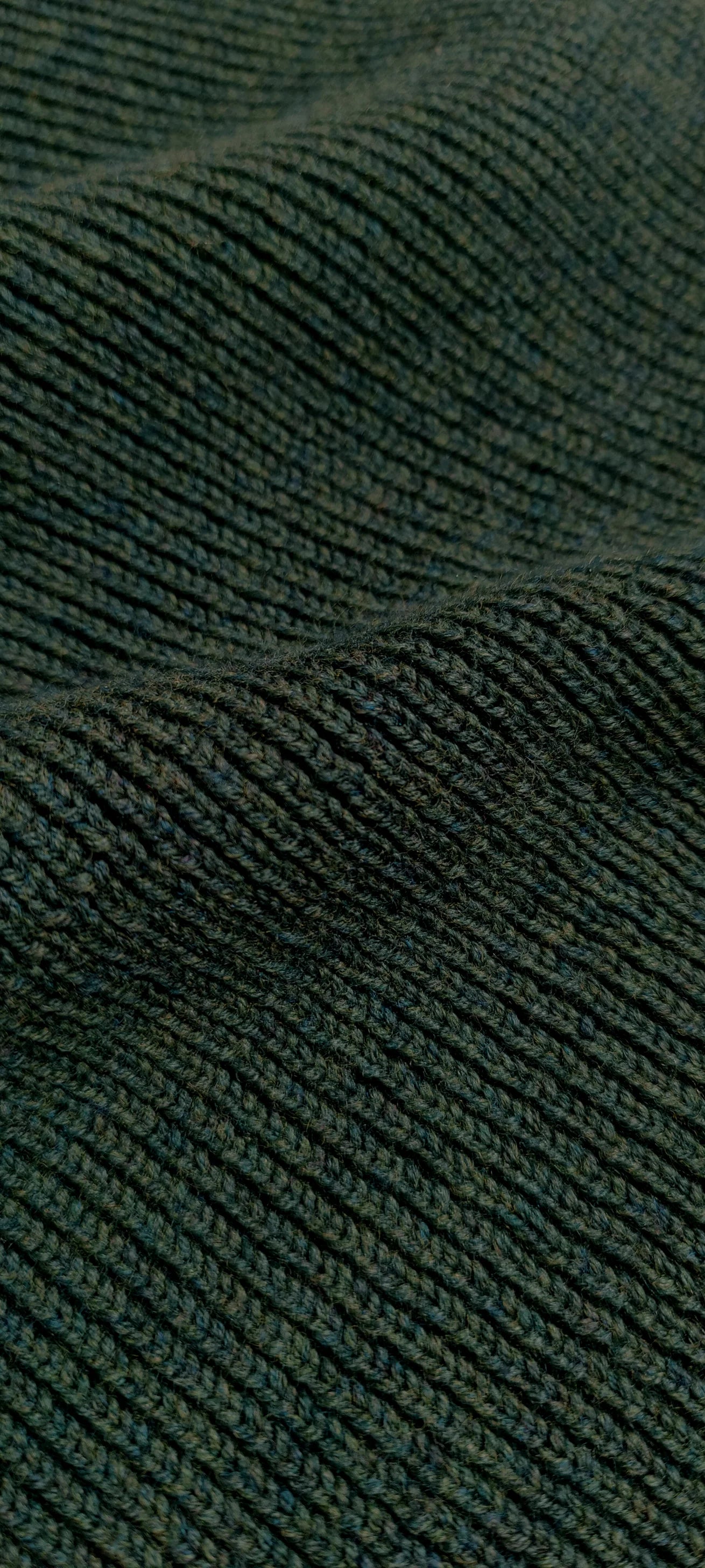 Wool Turtleneck Collar - Green Melange