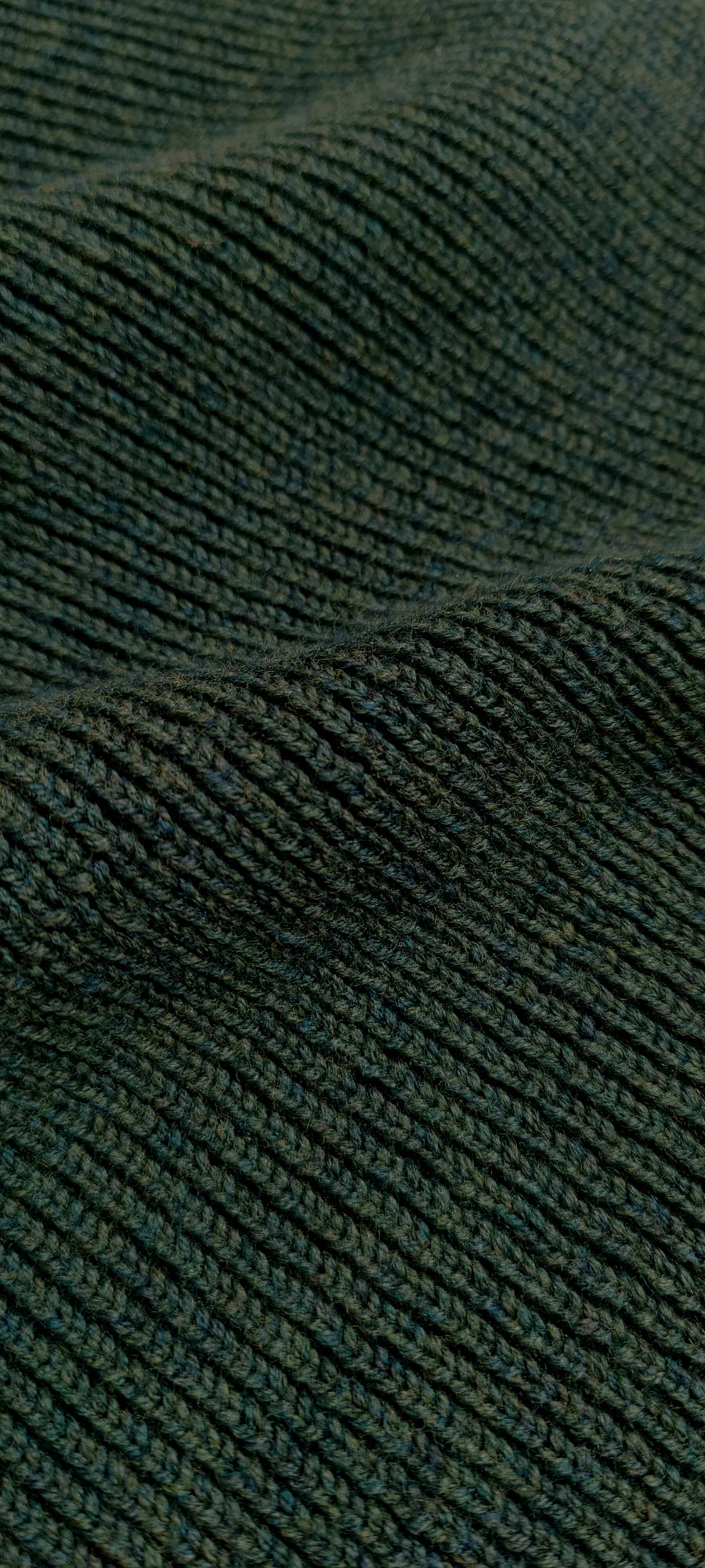 Wool Turtleneck Collar - Green Melange