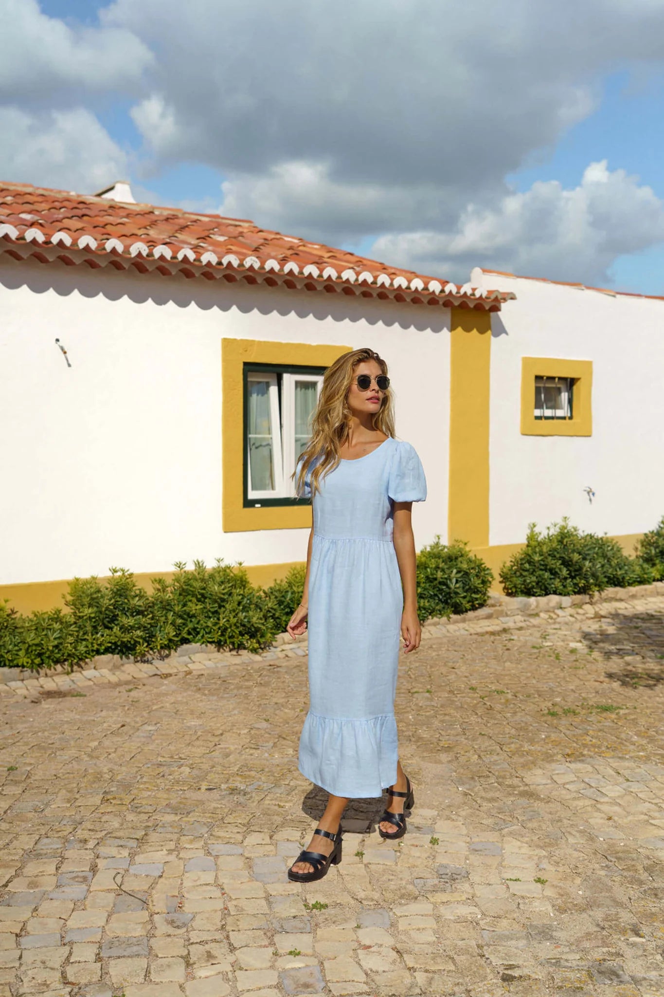 Astrid Dress - Sky Blue