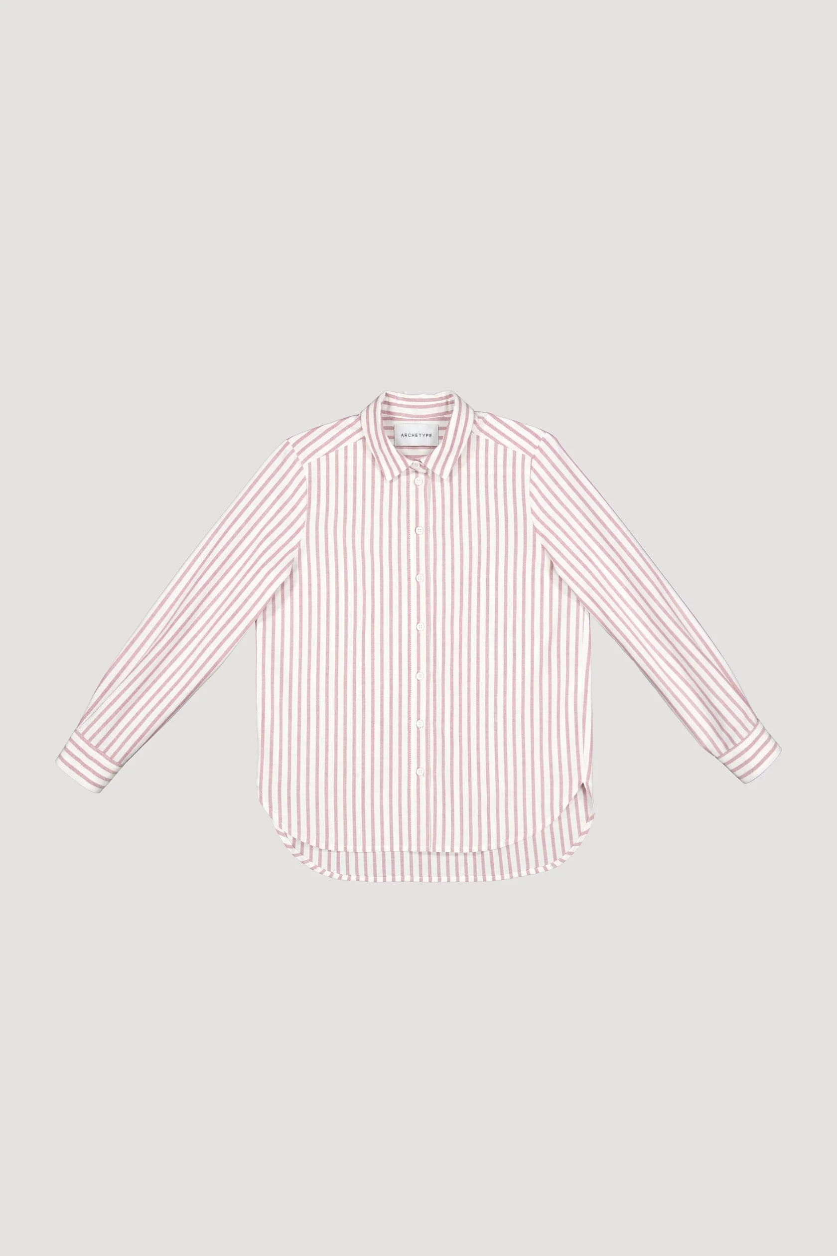 Oxford Cotton Shirt - Red Stripes