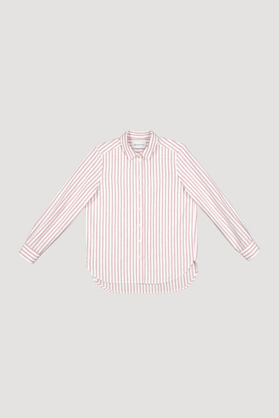 Oxford Cotton Shirt - Red Stripes