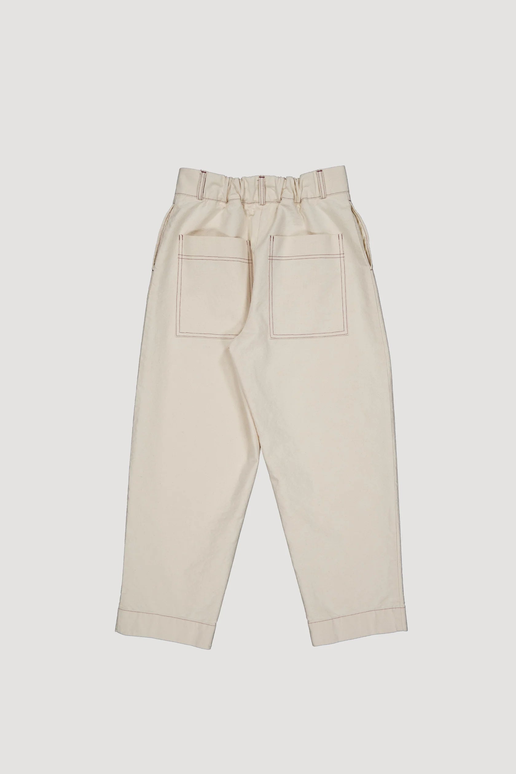 Recycled Cotton Canvas Barrel Leg Trousers