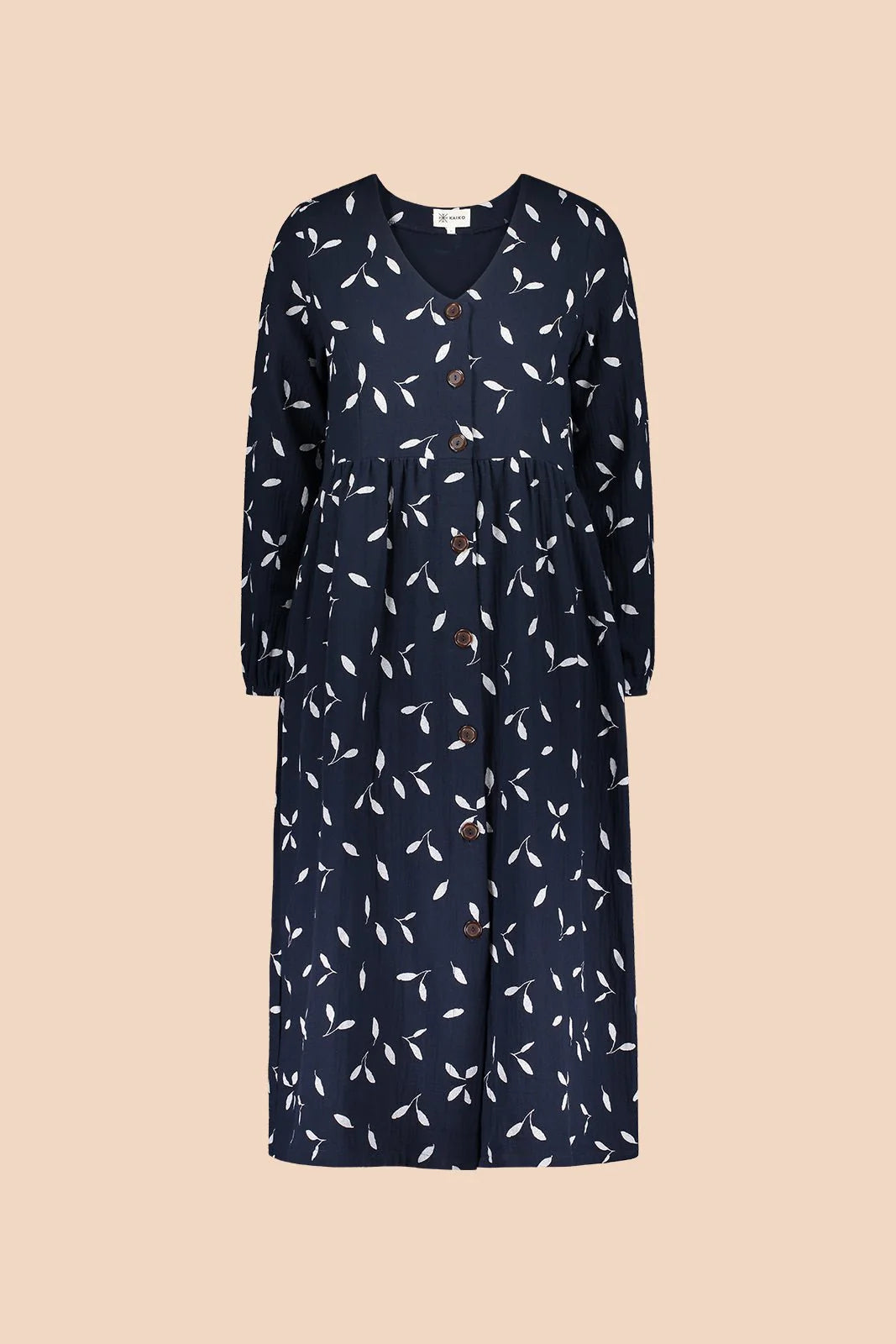 Button Dress - Indigo Wind
