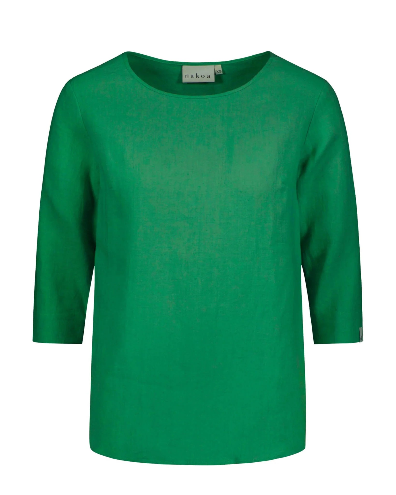 Classic Linen Blouse - Holly Green