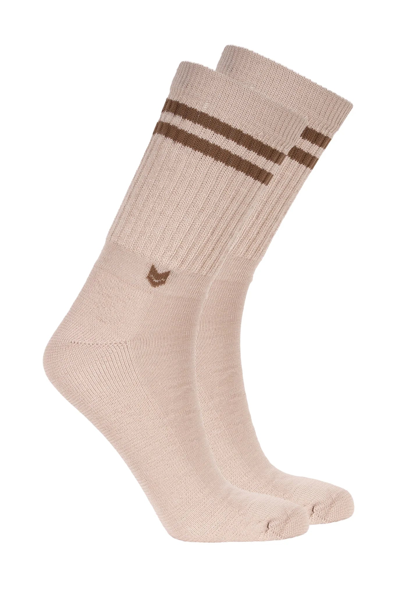 Vai-ko Crew Merino Wool Sock - Oatmilk/Sesame