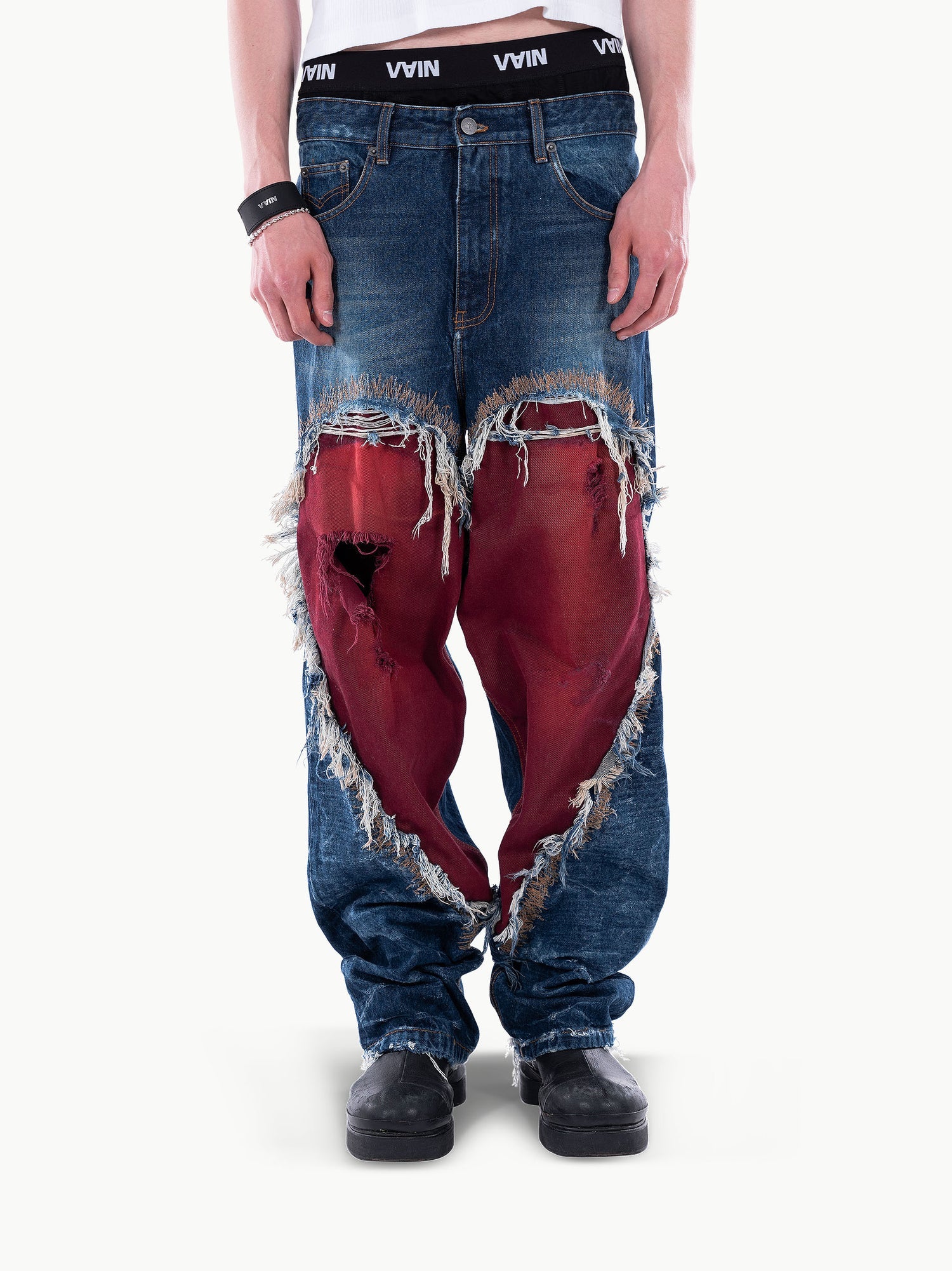 Heart Cut Out Jeans