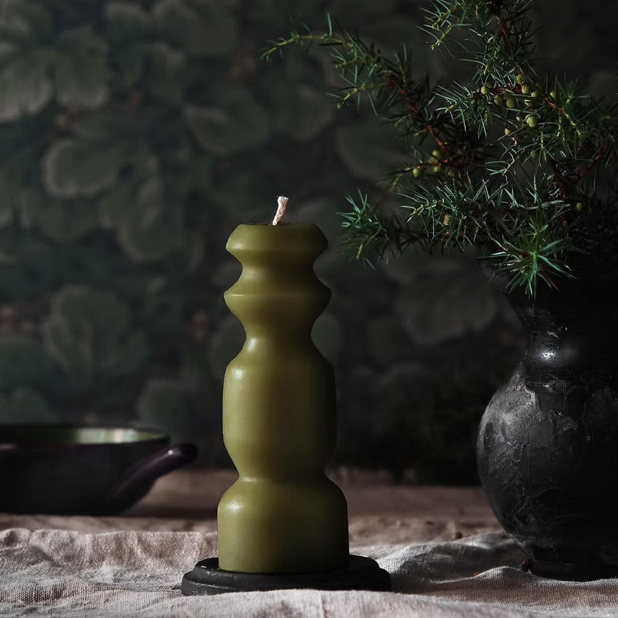 Mehiläisvahakynttilä Aatos - Pistaasi