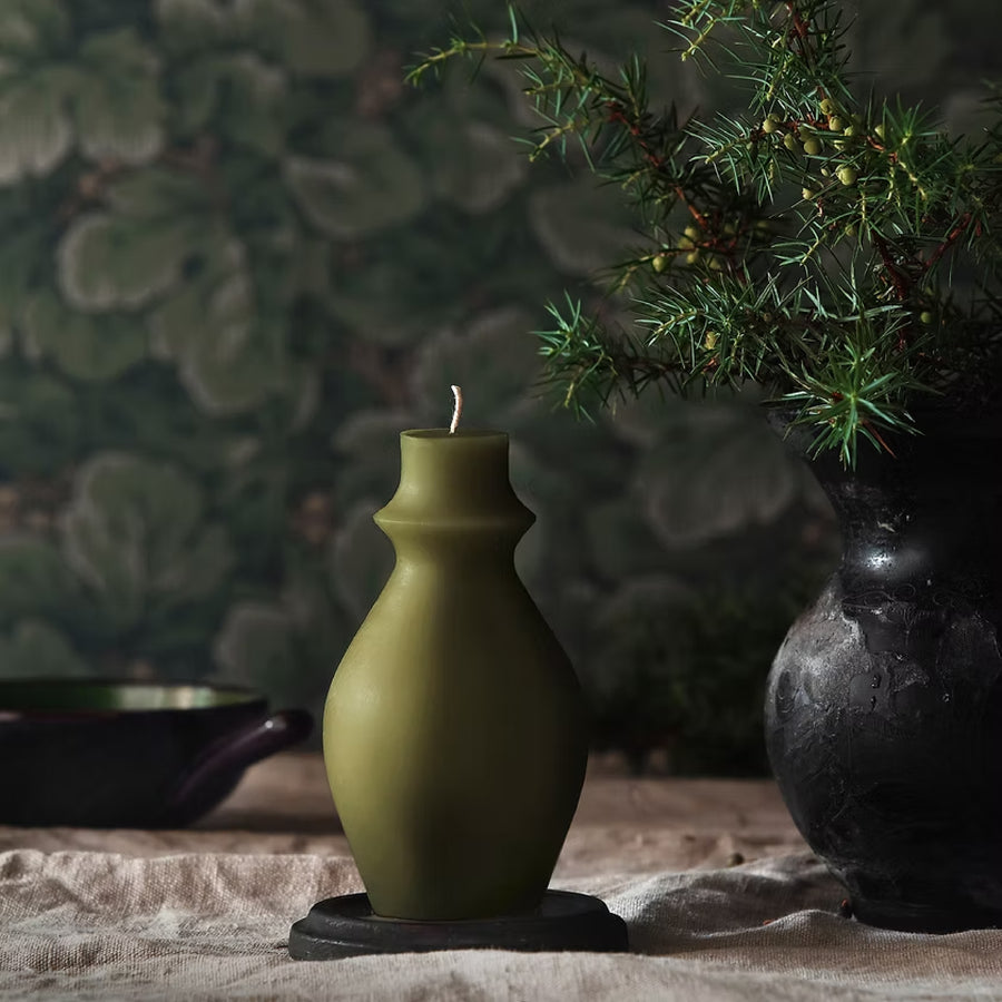 Mehiläisvahakynttilä Alli - Pistaasi