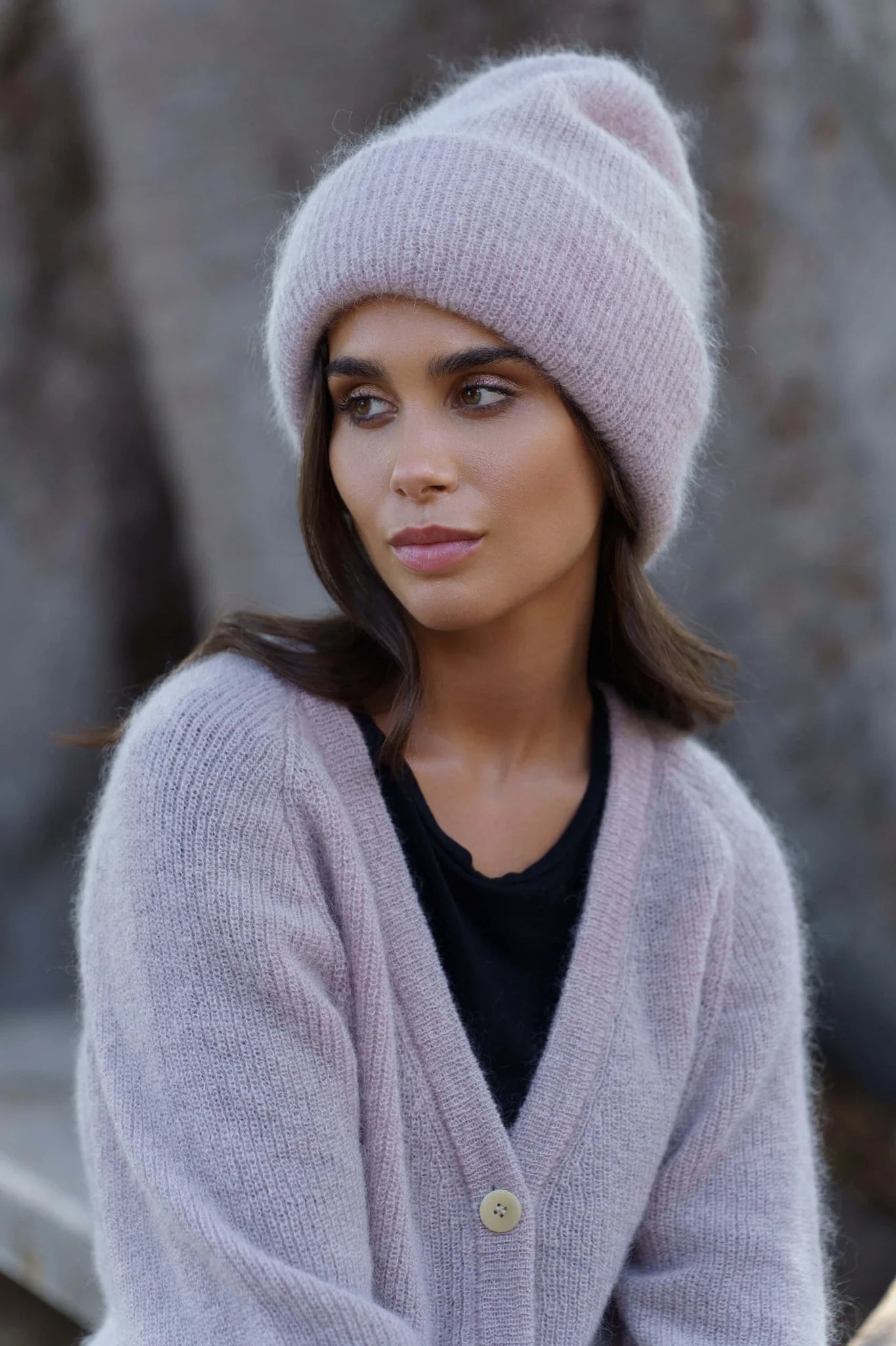 Mohair Beanie - Harbor Mist