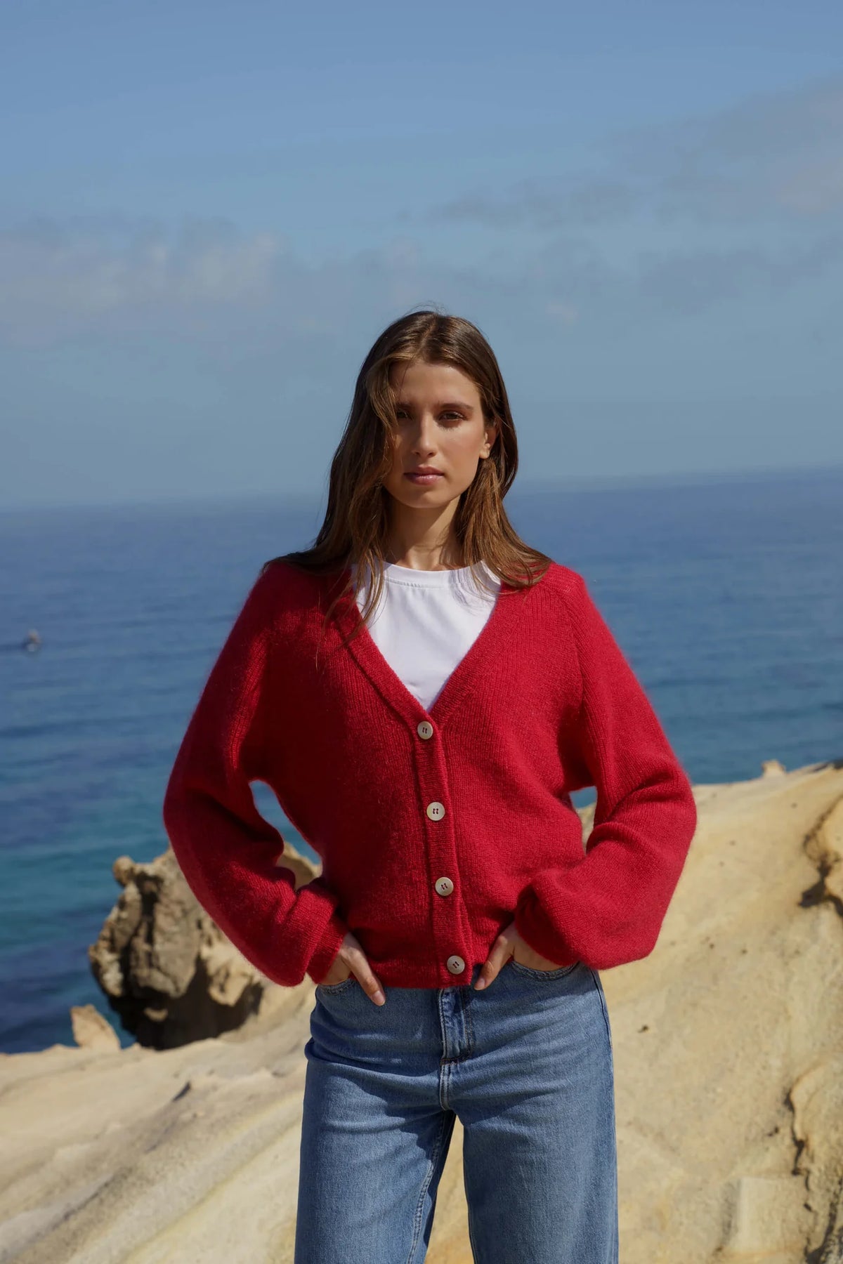 Elsie Cardigan - Scarlet