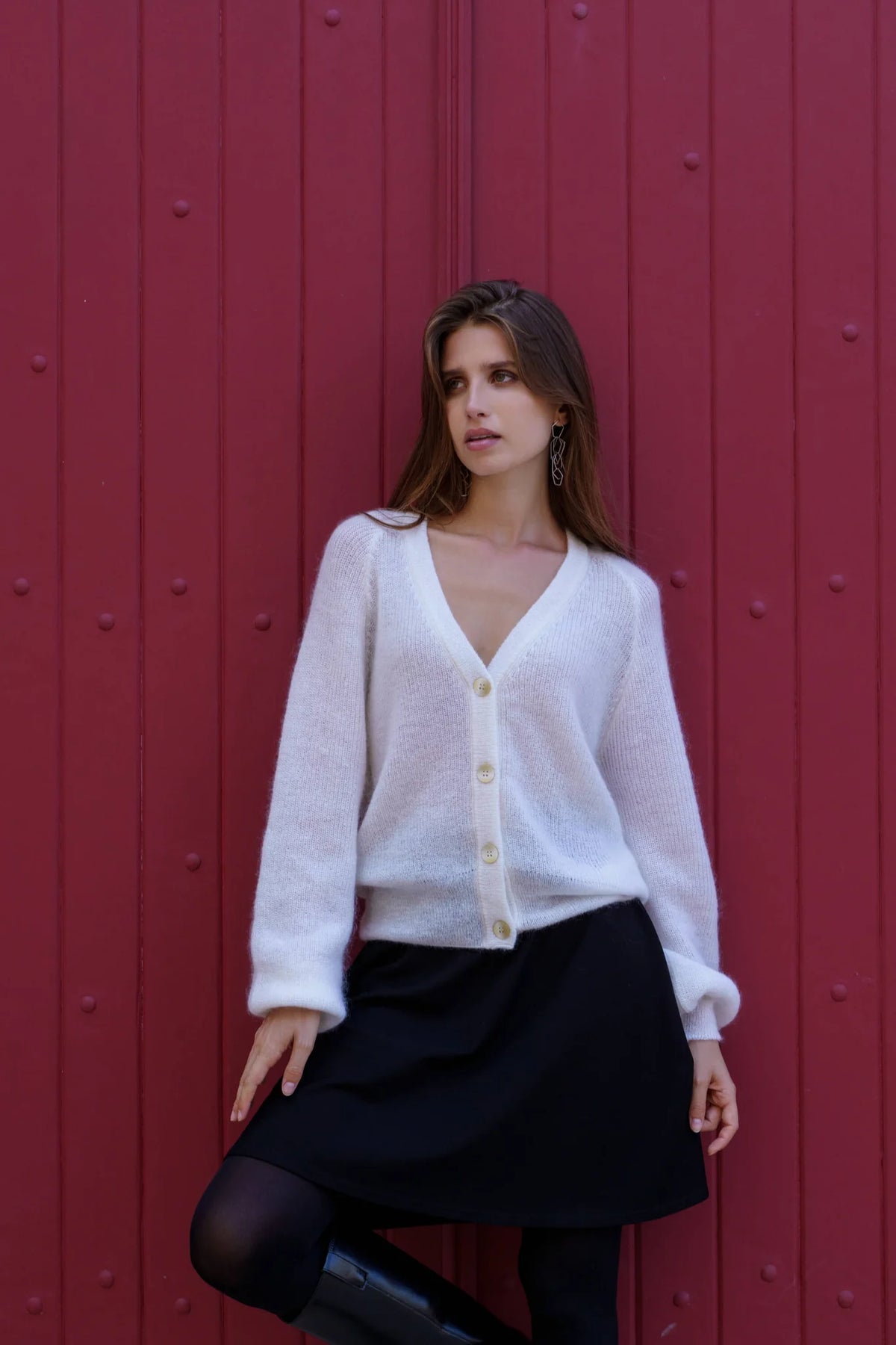 Elsie Cardigan - Snow