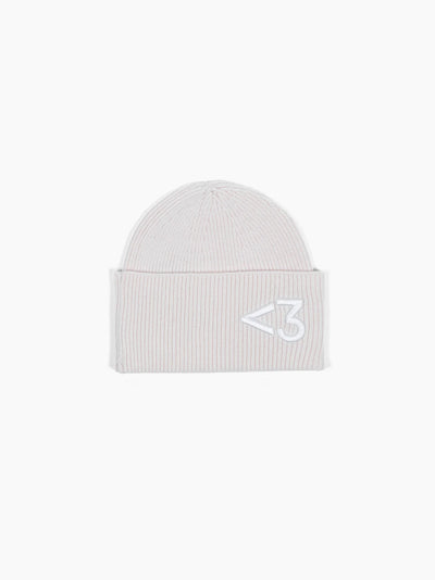 <3 Beanie White