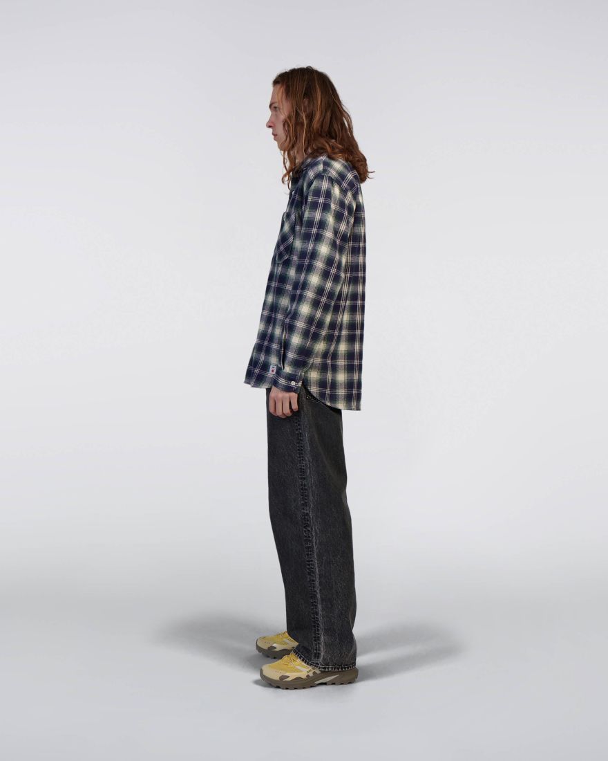 Work Shirt LS Navy/Green