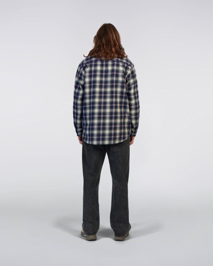 Work Shirt LS Navy/Green