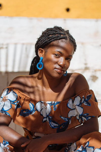 Gia Earrings - Blue Sky