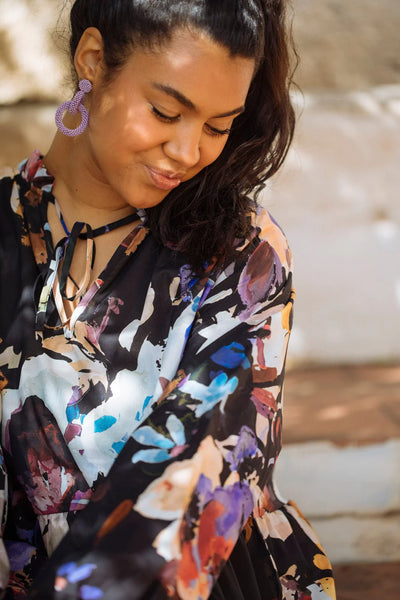 Gia Earrings - Lilac