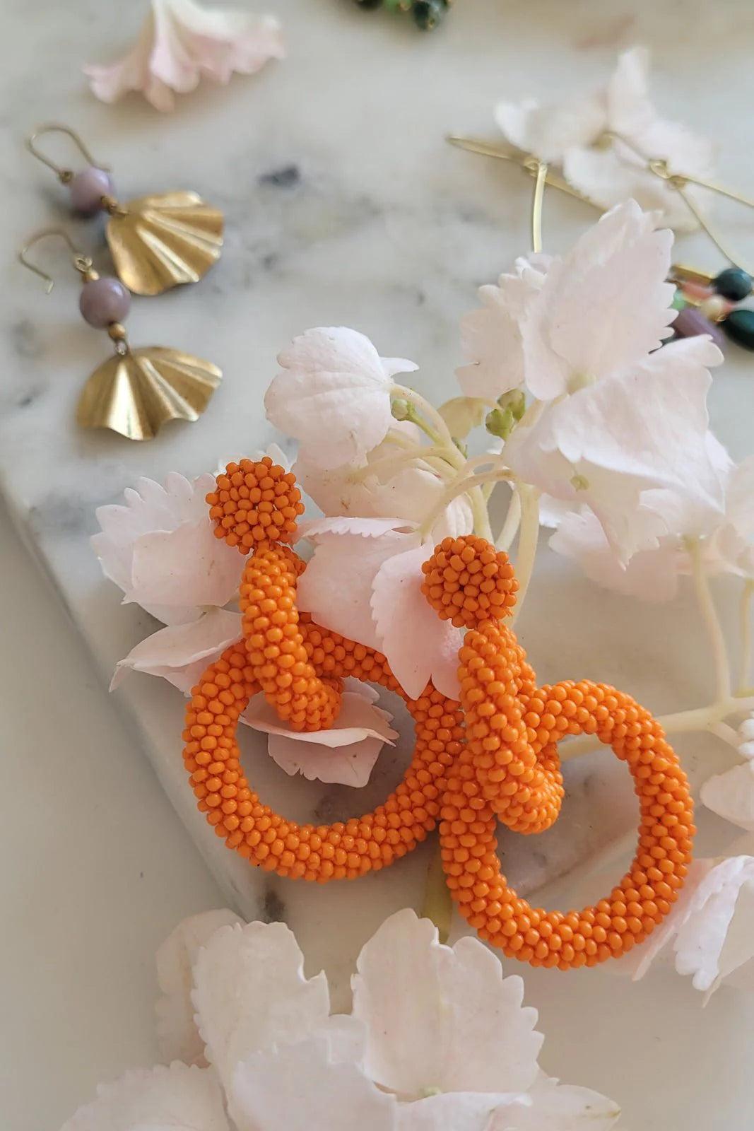 Gia Earrings - Orange