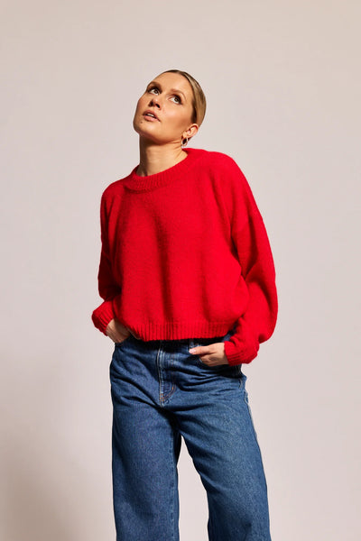 Janita Sweater - Cherry Red