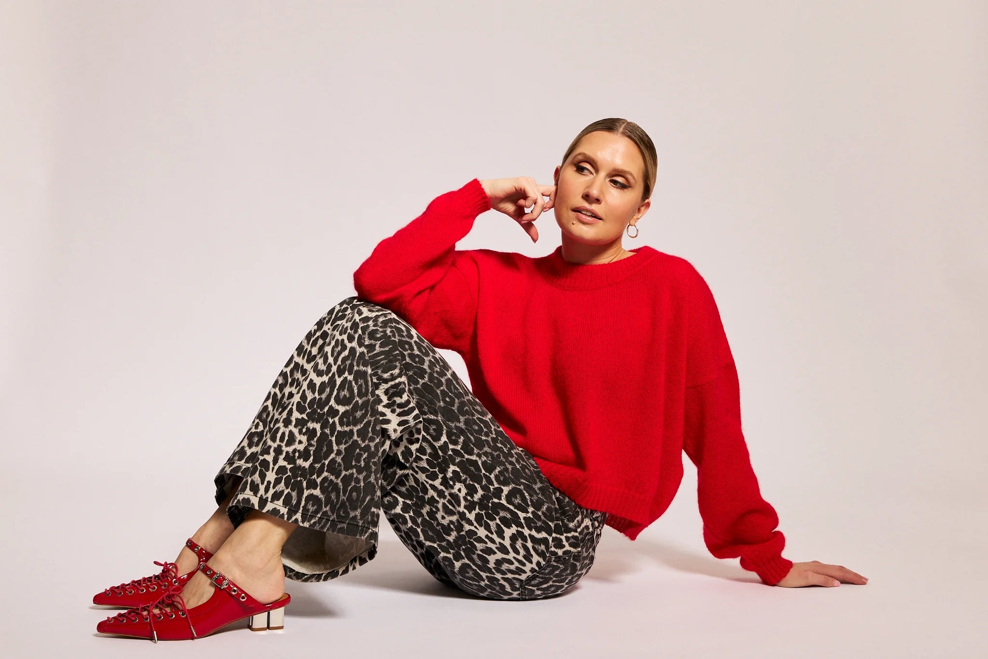 Janita Sweater - Cherry Red