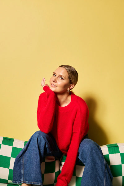 Janita Sweater - Cherry Red