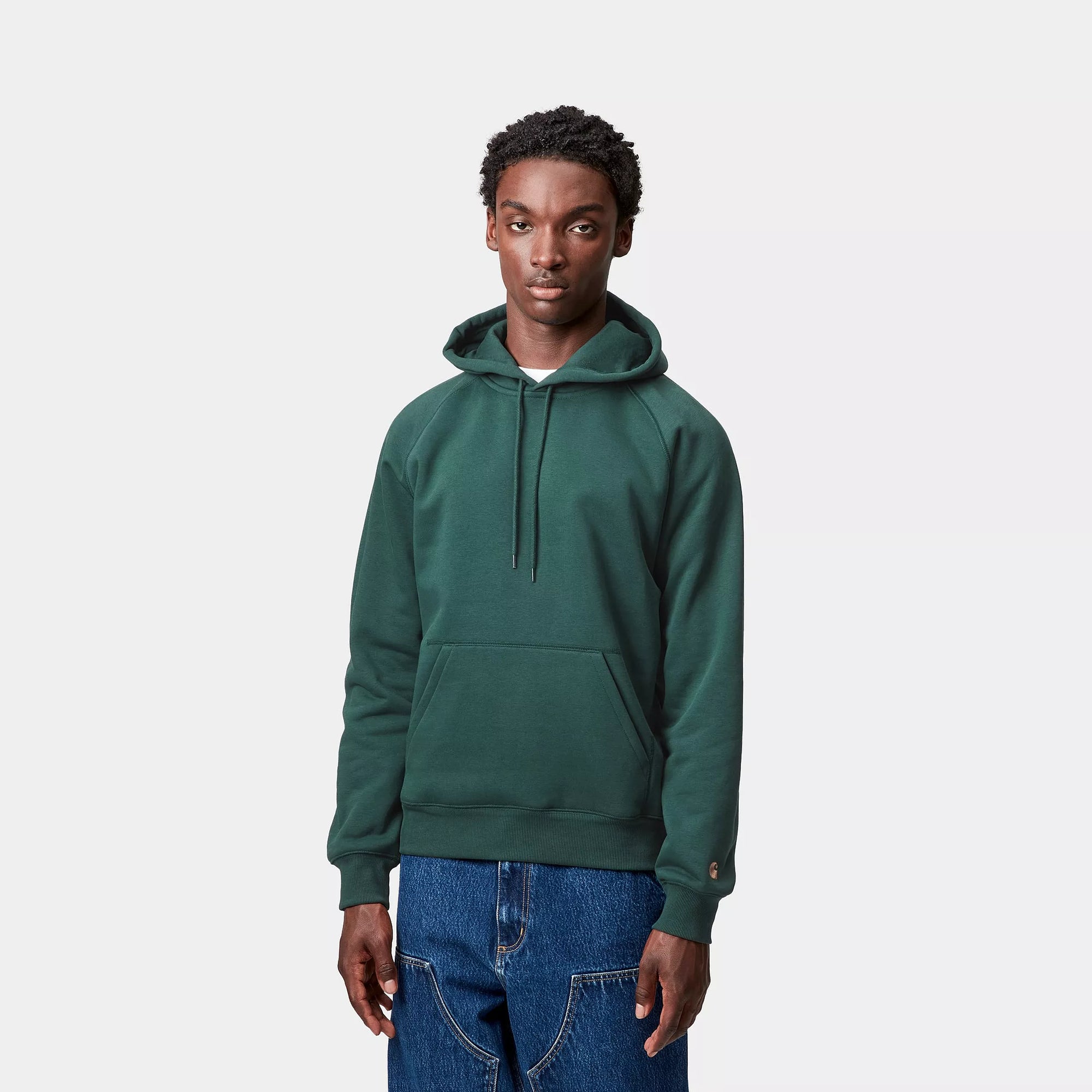 Hooded Chase Sweatshirt - Dark Fir / Gold