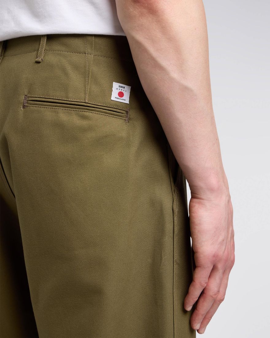 Wide Trousers - Olive Unwashed