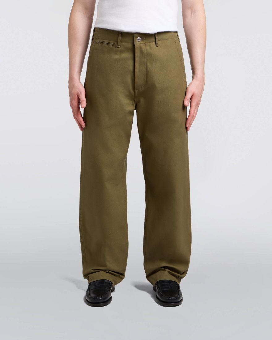 Wide Trousers - Olive Unwashed