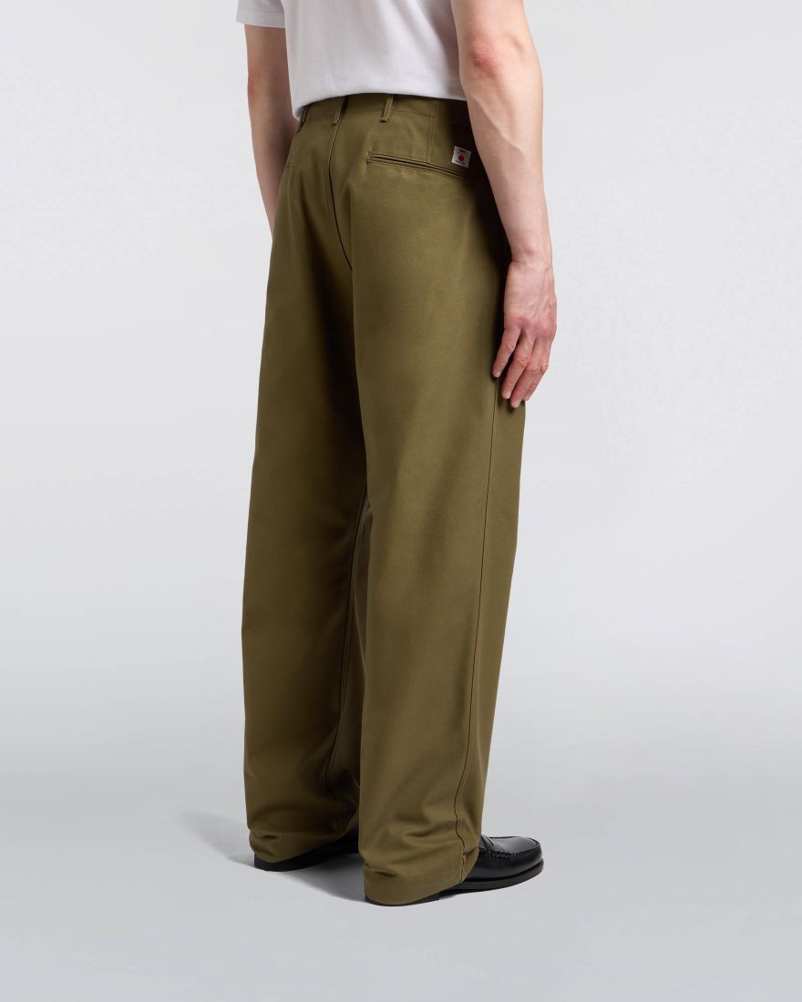 Wide Trousers - Olive Unwashed
