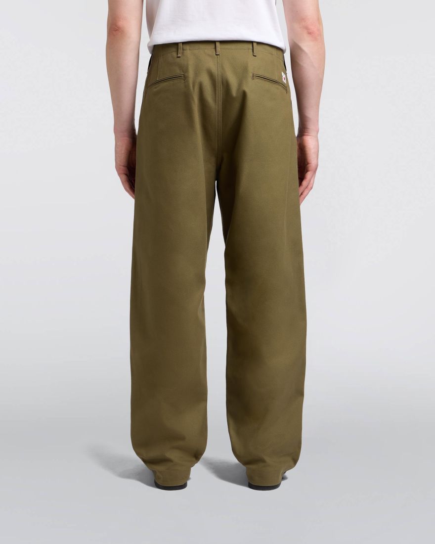 Wide Trousers - Olive Unwashed